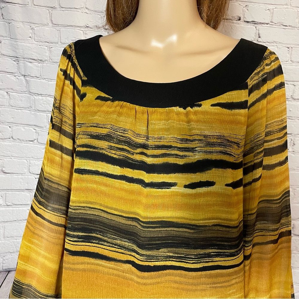 Anne Klein New Anne Klein Silk 3/4 Puff Sleeve Blouse Size L Size L / US 10 / IT 46 - 2 Thumbnail