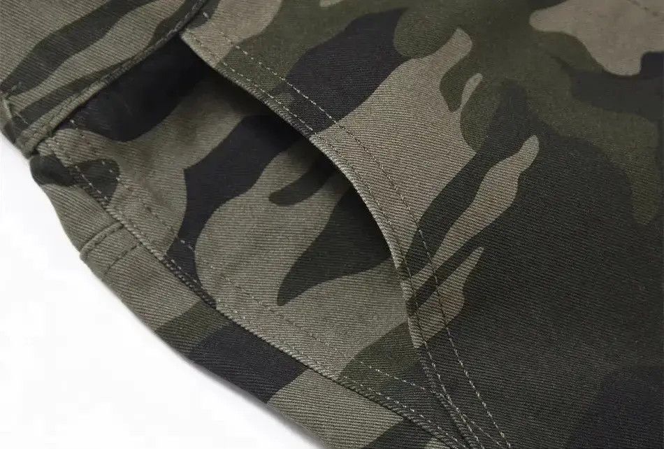Japanese Brand Cargo camouflage trousers casual baggy pockets wide leg Size US 32 / EU 48 - 6 Thumbnail