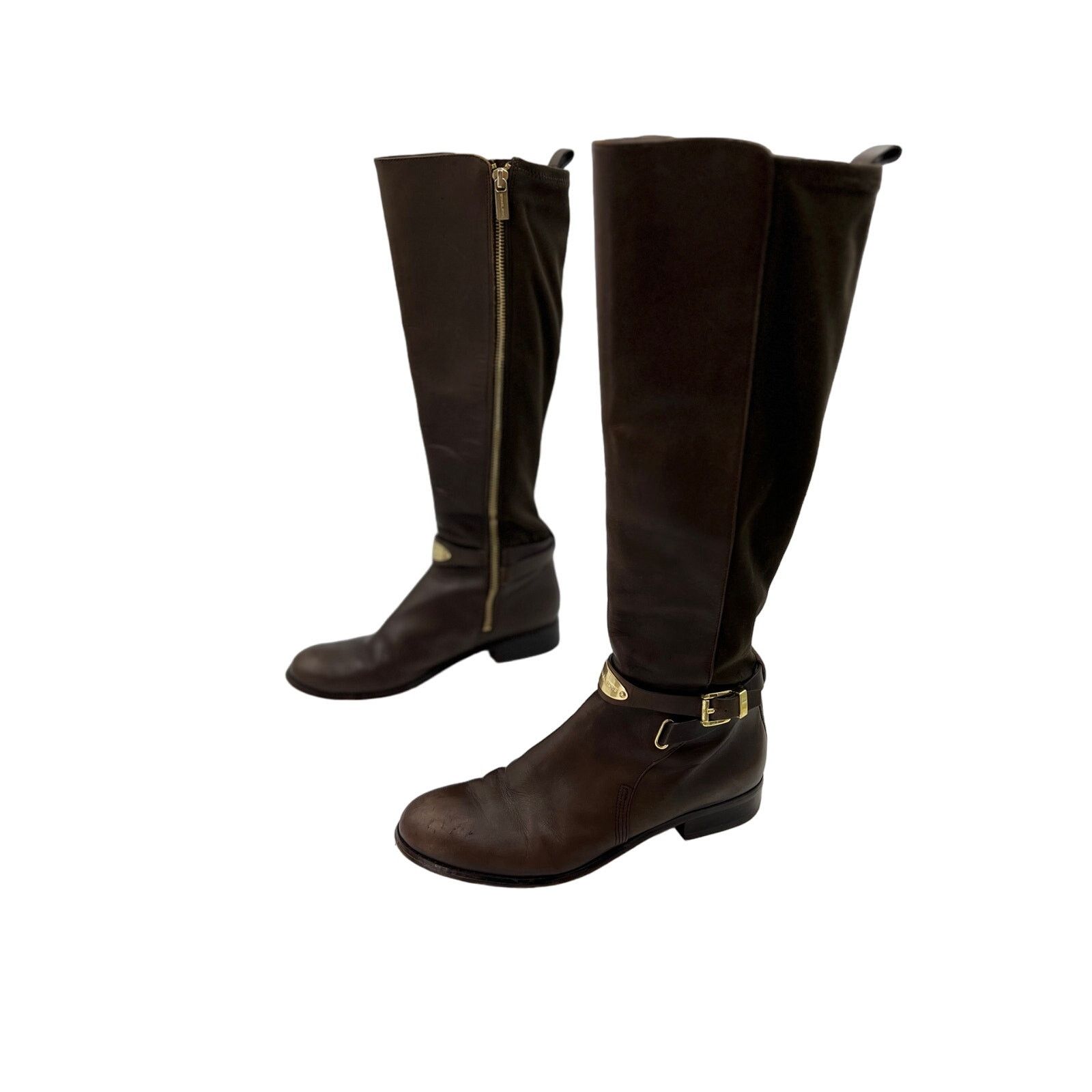 Michael Kors Michael Kors Arley Riding Boots Brown Knee High Leather Size US 8.5 / IT 38.5 - 12 Thumbnail
