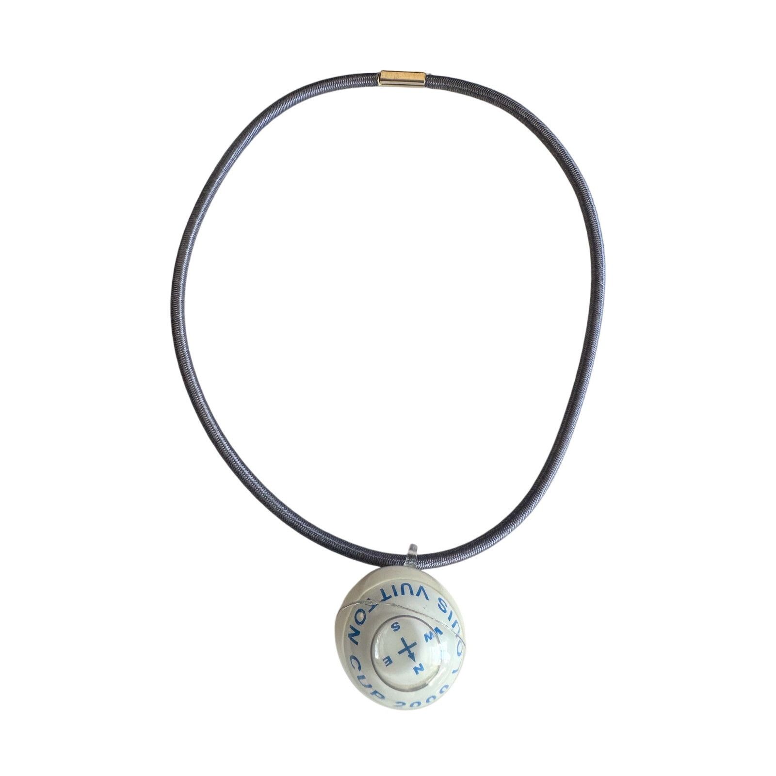 Louis Vuitton Louis Vuitton Cup 2000 Compass Necklace -Blue Size ONE SIZE - 8 Thumbnail