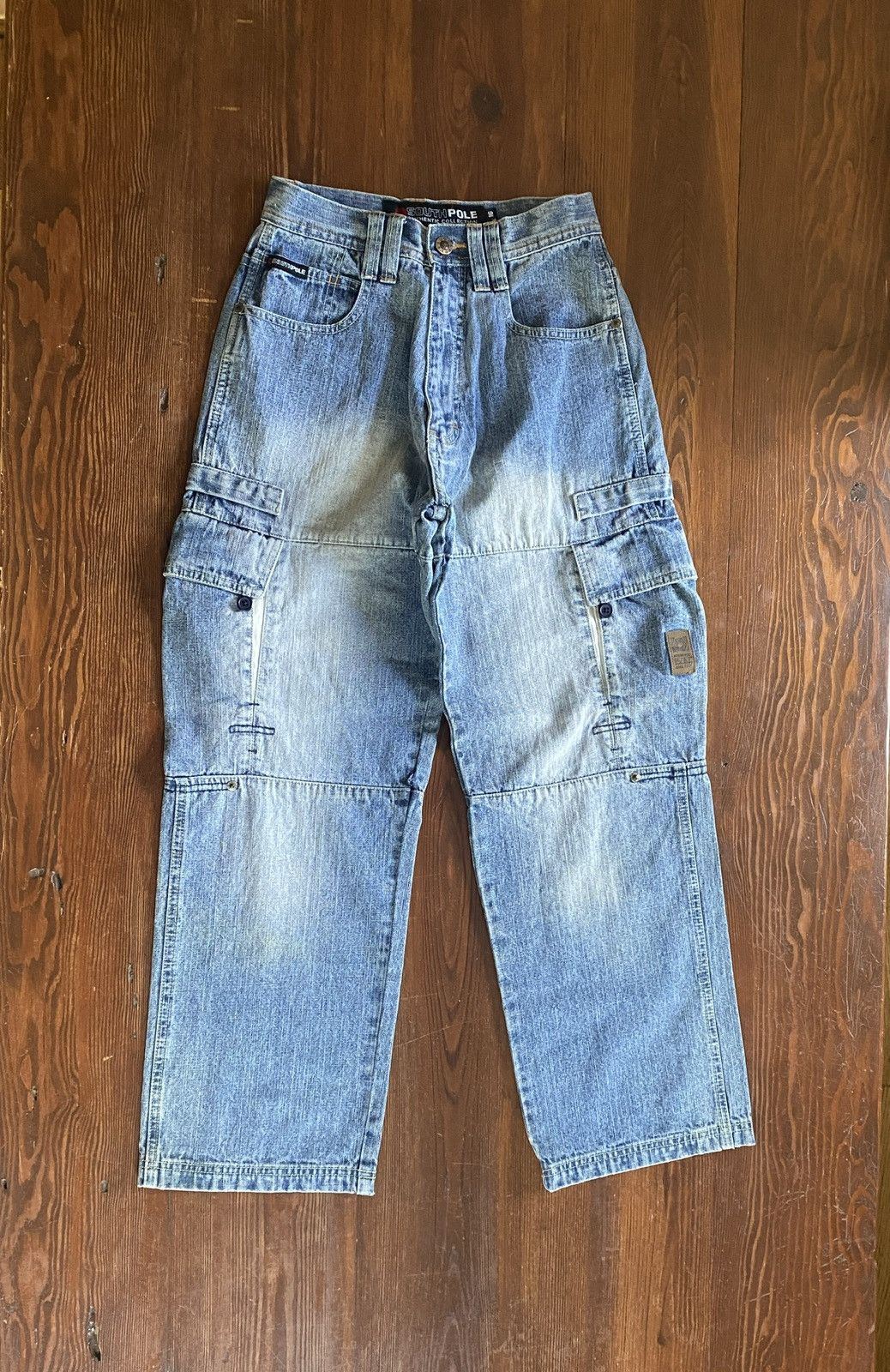 Southpole × Vintage Vintage Y2K’s South Pole Double Knee Cargo Wide Jeans 26x28 Size US 26 / EU 42 - 1 Thumbnail