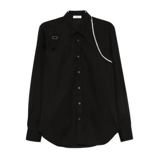 Alexander McQueen ALEXANDER MCQUEEN Men Long Tops 838526 QNAAX 1000 BLACK Size US M / EU 48-50 / 2 - 1 Thumbnail
