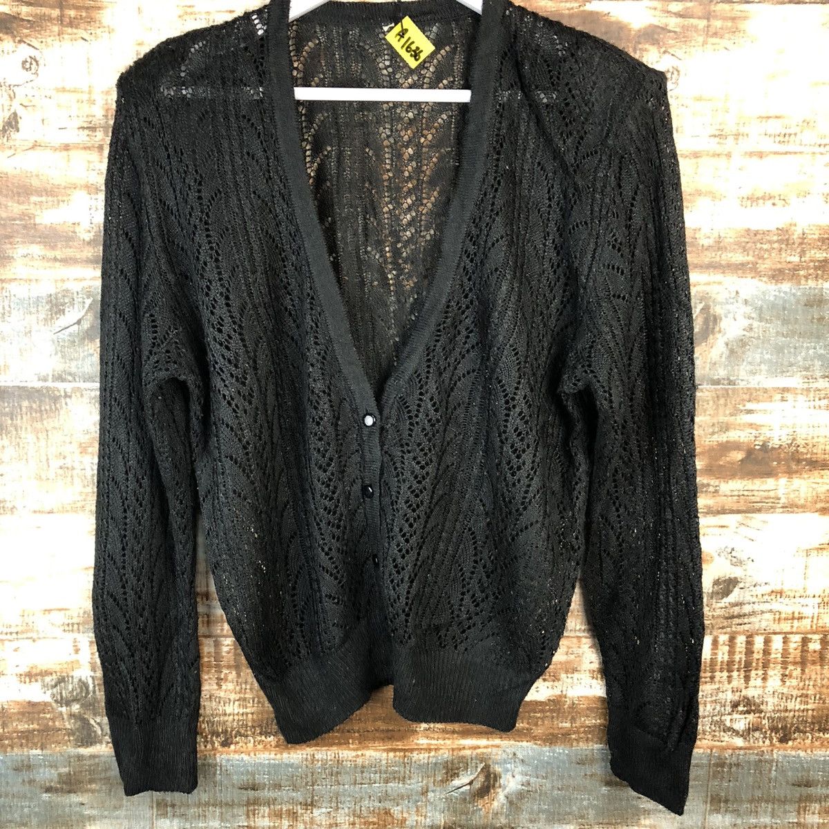 Japanese Brand Japan vintage crochet mesh net Cardigan Knitwear #A1636 Size L / US 10 / IT 46 - 3 Thumbnail