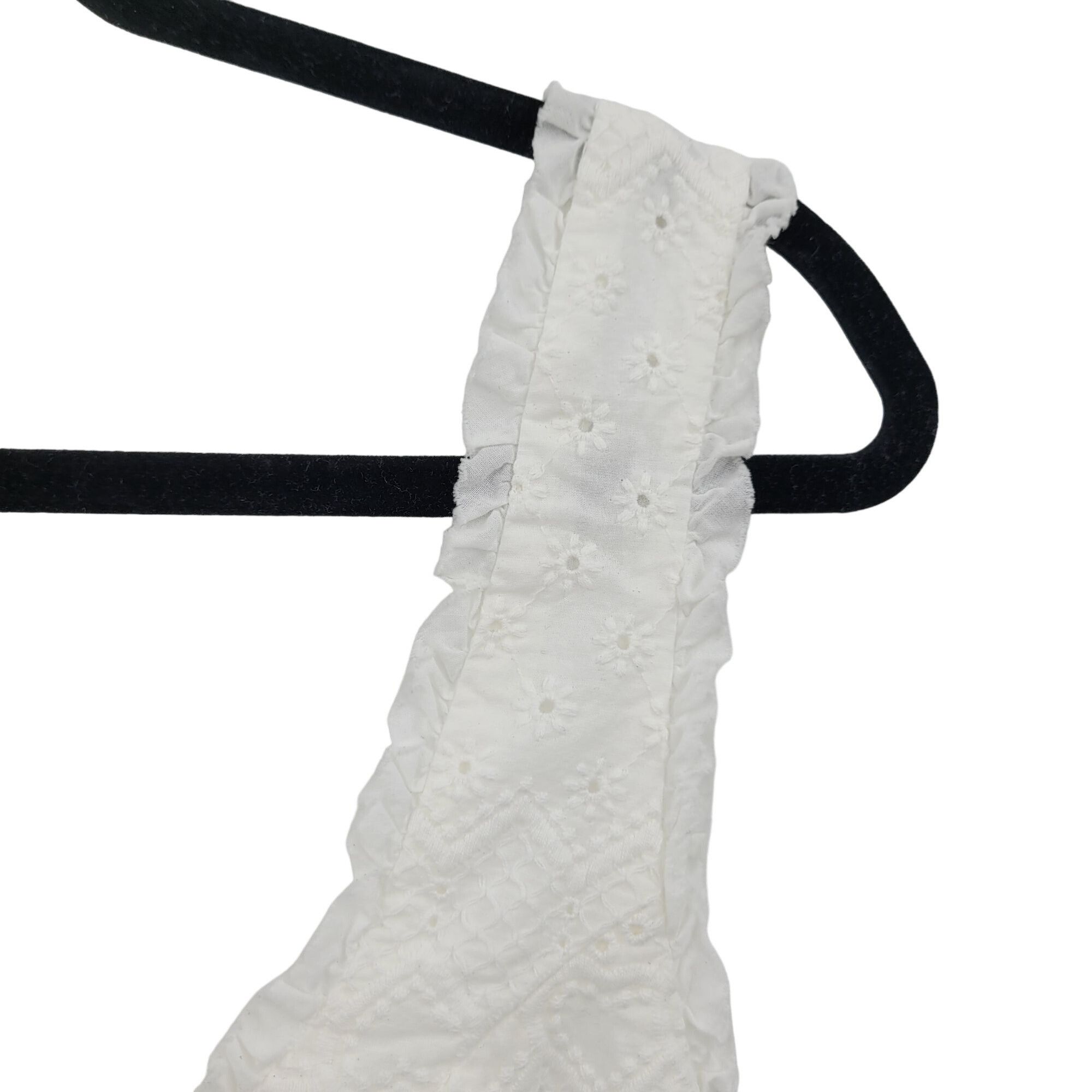 For Love & Lemons Love & Lemons Eyelet Lace-Up Mini Dress L White Sleeveless Size L / US 10 / IT 46 - 7 Thumbnail