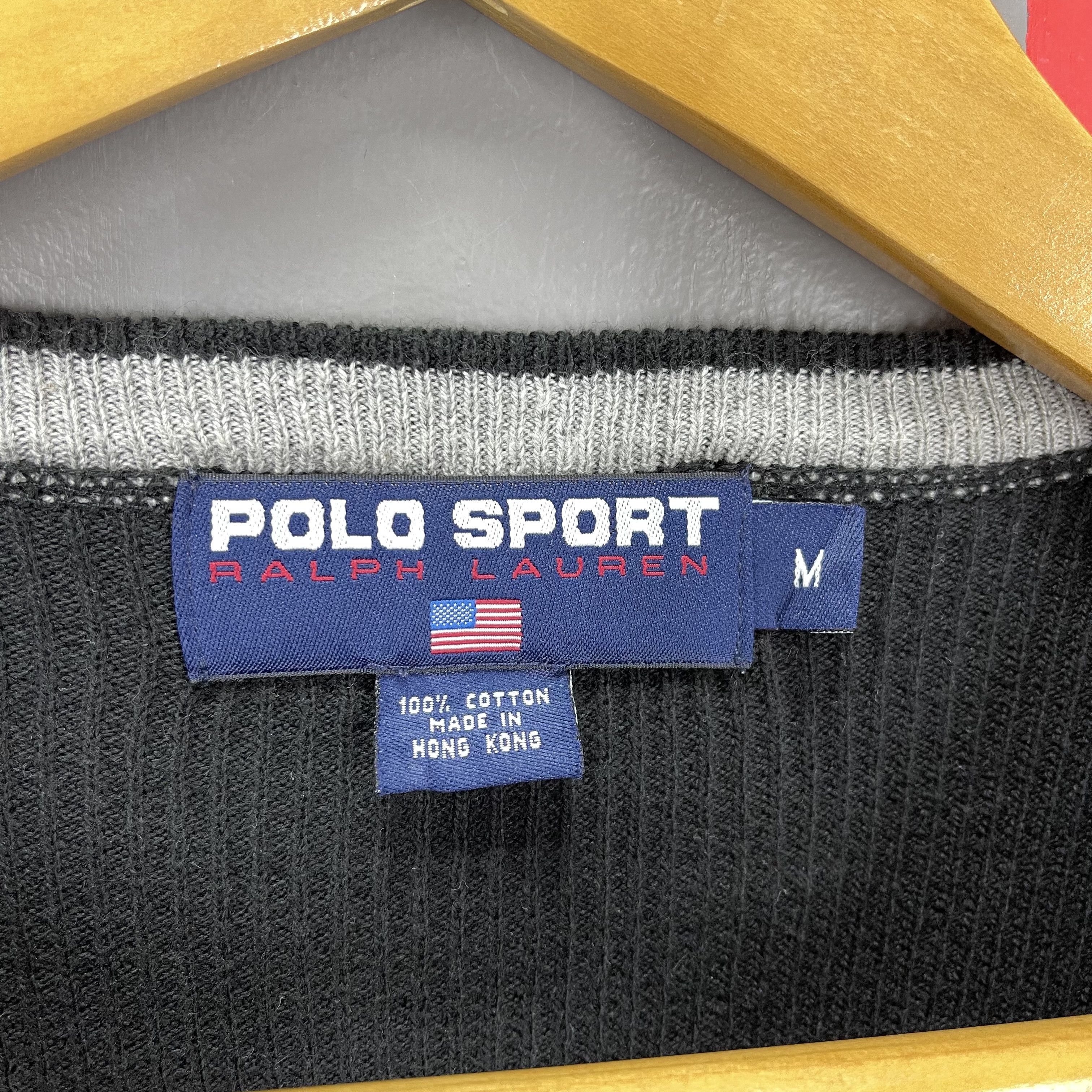 Polo Ralph Lauren 90s Vintage POLO SPORT RALPH LAUREN Knit Sweatshirt #1334/AT Size US M / EU 48-50 / 2 - 4 Thumbnail