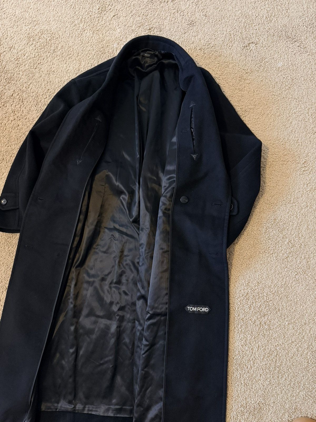 Tom Ford [NWT] TOM FORD Double-Breasted Virgin Wool Felt Coat Size US L / EU 52-54 / 3 - 8 Thumbnail