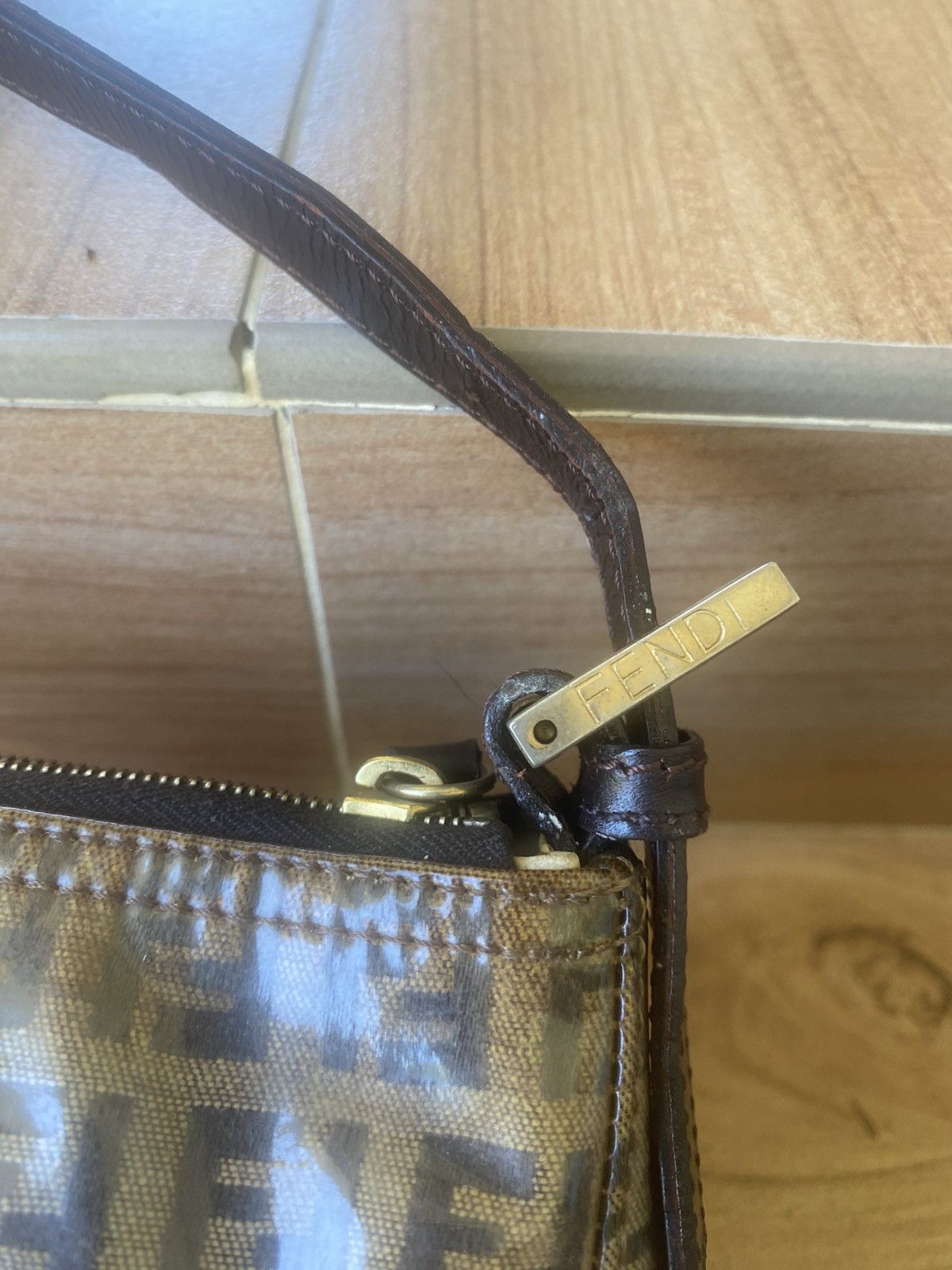Fendi Authentic Fendi Zucchino PVC Pochette Bag Size ONE SIZE - 17 Thumbnail