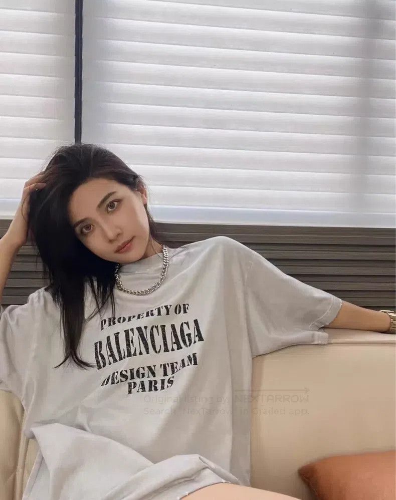 Balenciaga Balenciaga Letter logo print round neck loose short-sleeve Size US S / EU 44-46 / 1 - 9 Thumbnail