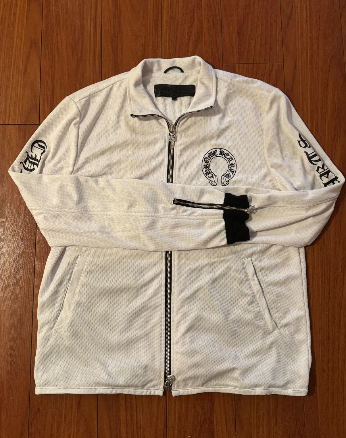 Chrome Hearts Chrome Hearts White Horseshoe Logo Track Jacket Size US L / EU 52-54 / 3 - 1 Thumbnail