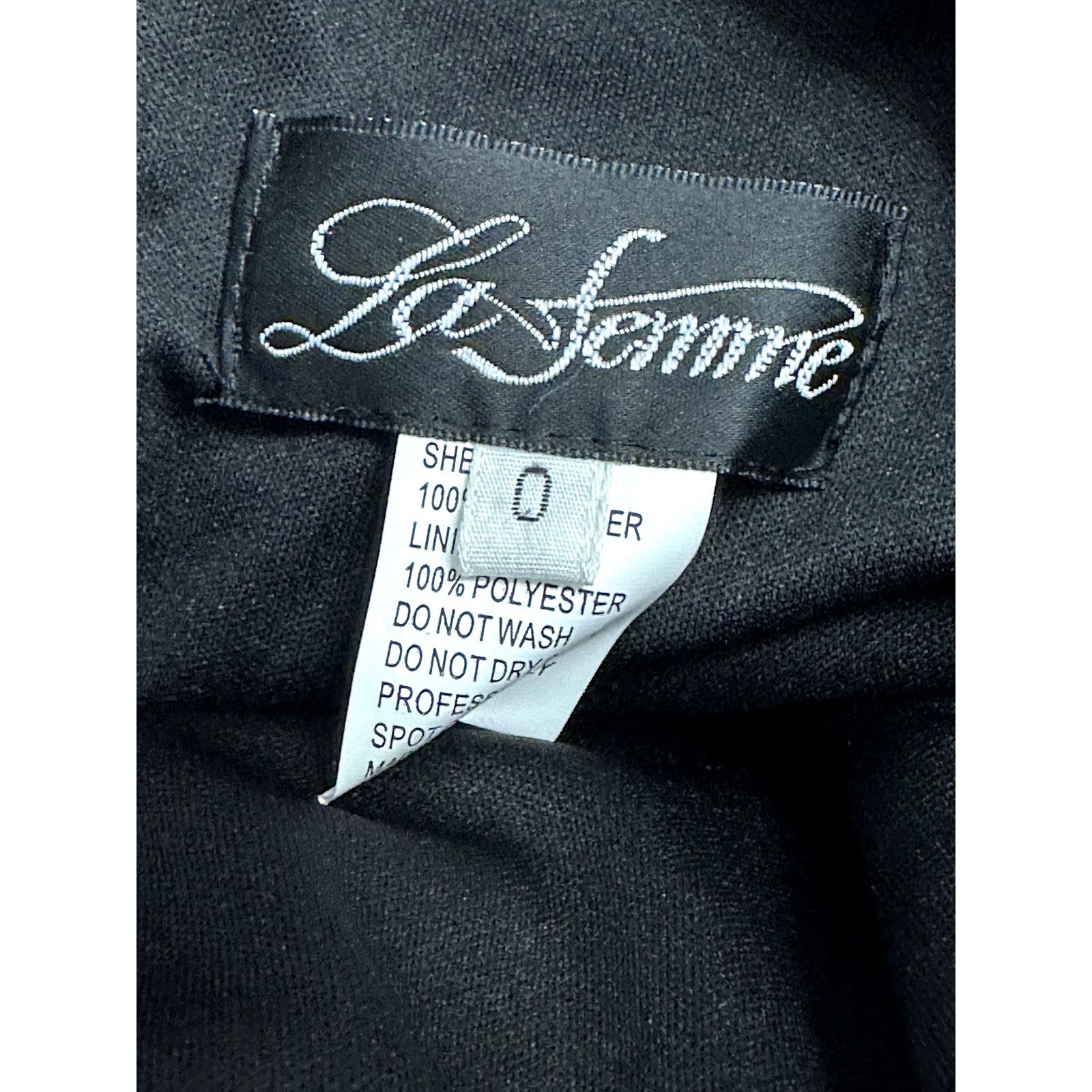 Other La Femme Maxi Dress Strapless Crisscross Slit Black 0 NWT Size XS / US 0-2 / IT 36-38 - 9 Thumbnail