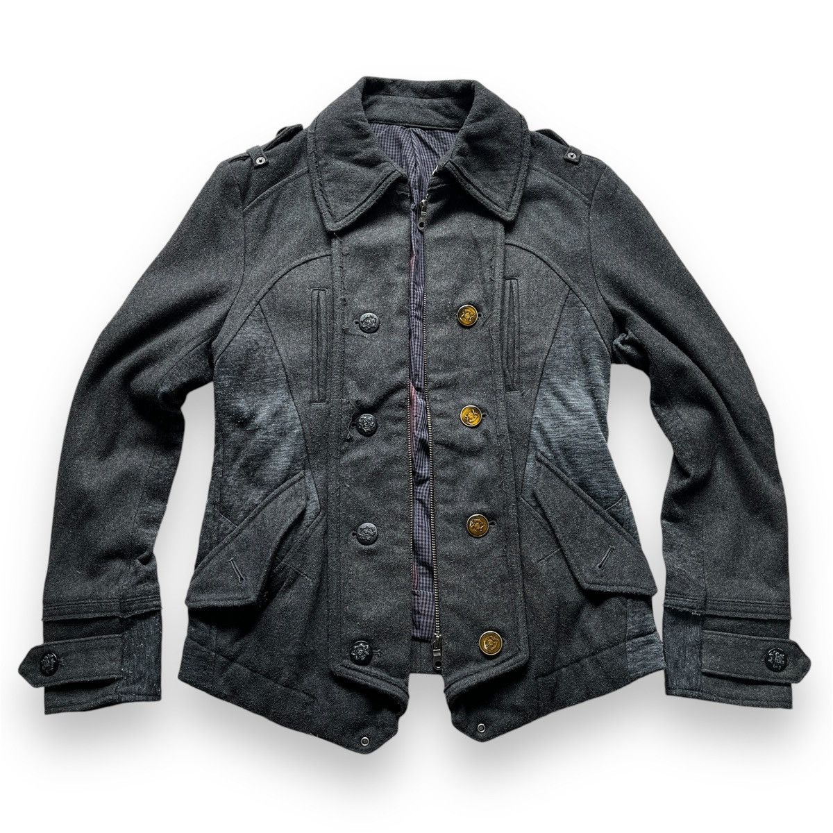 PPFM × Vintage Vintage PPFM Fishtail Double Breasted Wool Jacket Size US M / EU 48-50 / 2 - 1 Thumbnail