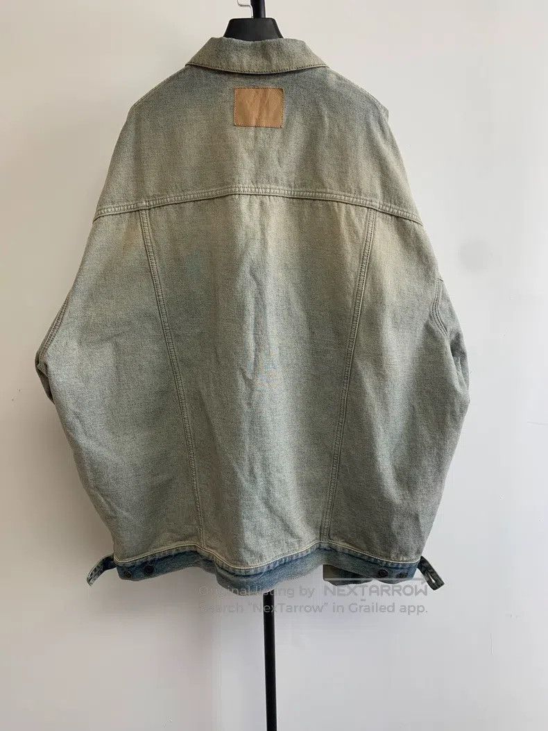 Balenciaga Balenciaga Distressed Patchwork Single Breasted Denim Jack Size US XL / EU 56 / 4 - 2 Thumbnail