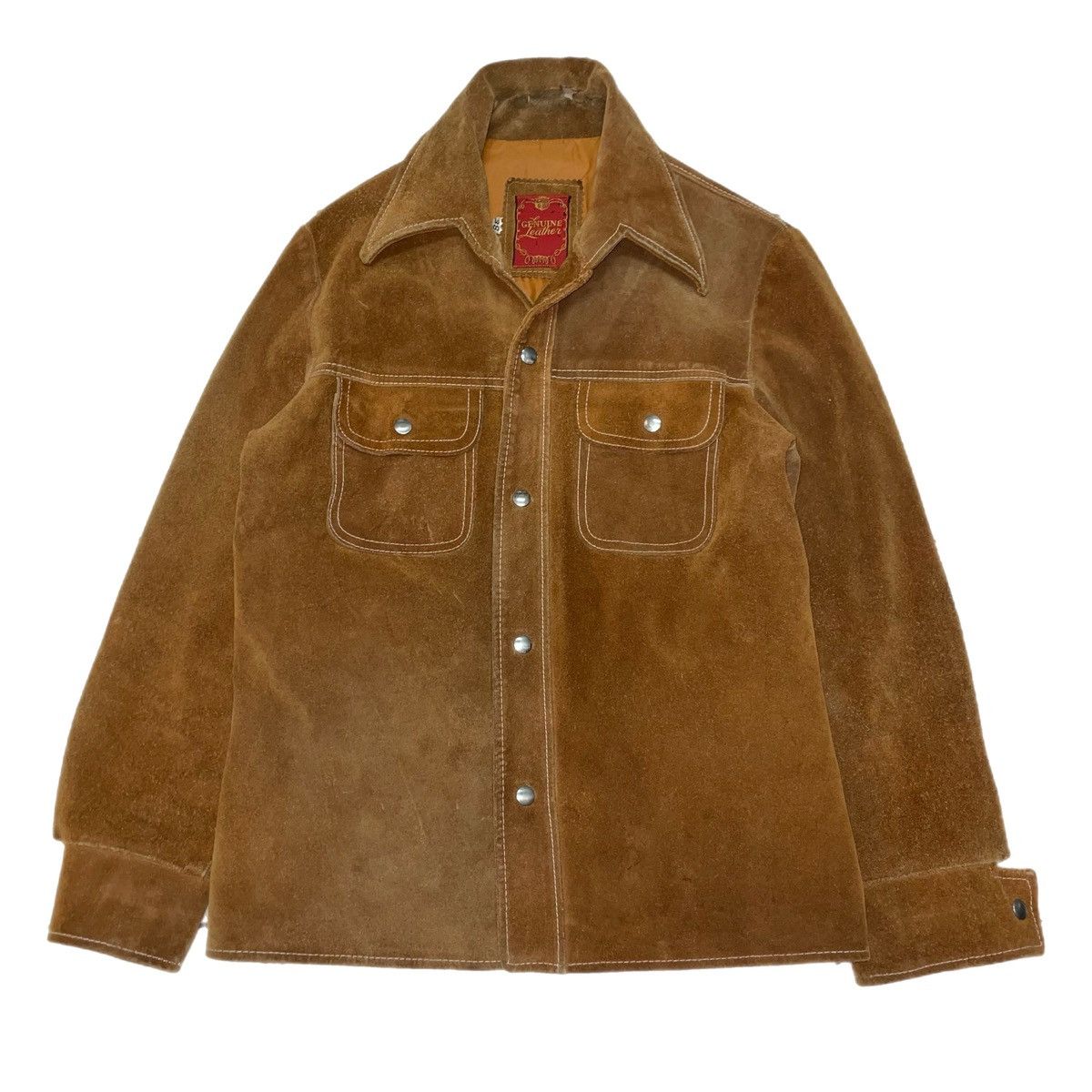 Vintage Suede Snap Button Jacket/ Overshirt
