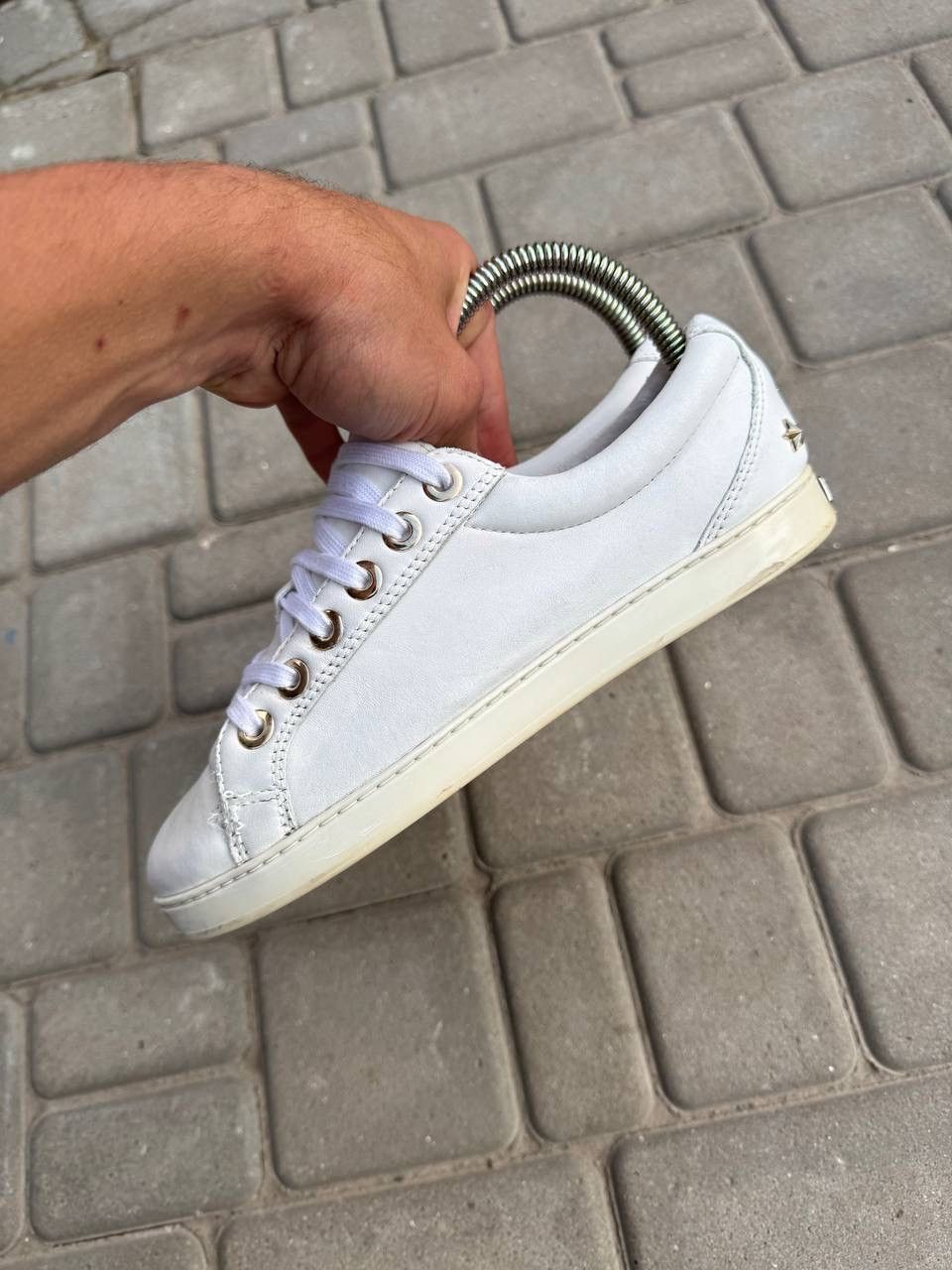 Jimmy Choo Vintage Sneakers Jimmy Choo White Leather Size US 8 / IT 38 - 8 Thumbnail