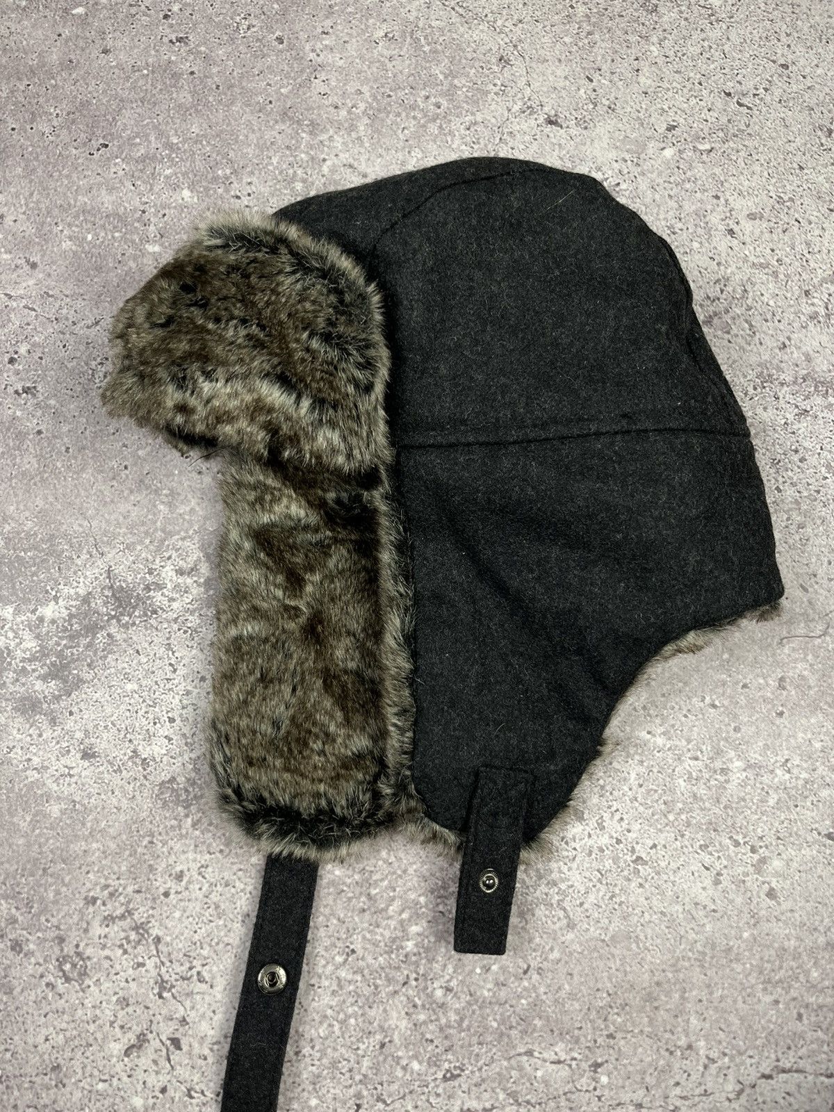 Pre-owned Avant Garde X Vintage Hat Mohair Fuzzy In Black/brown