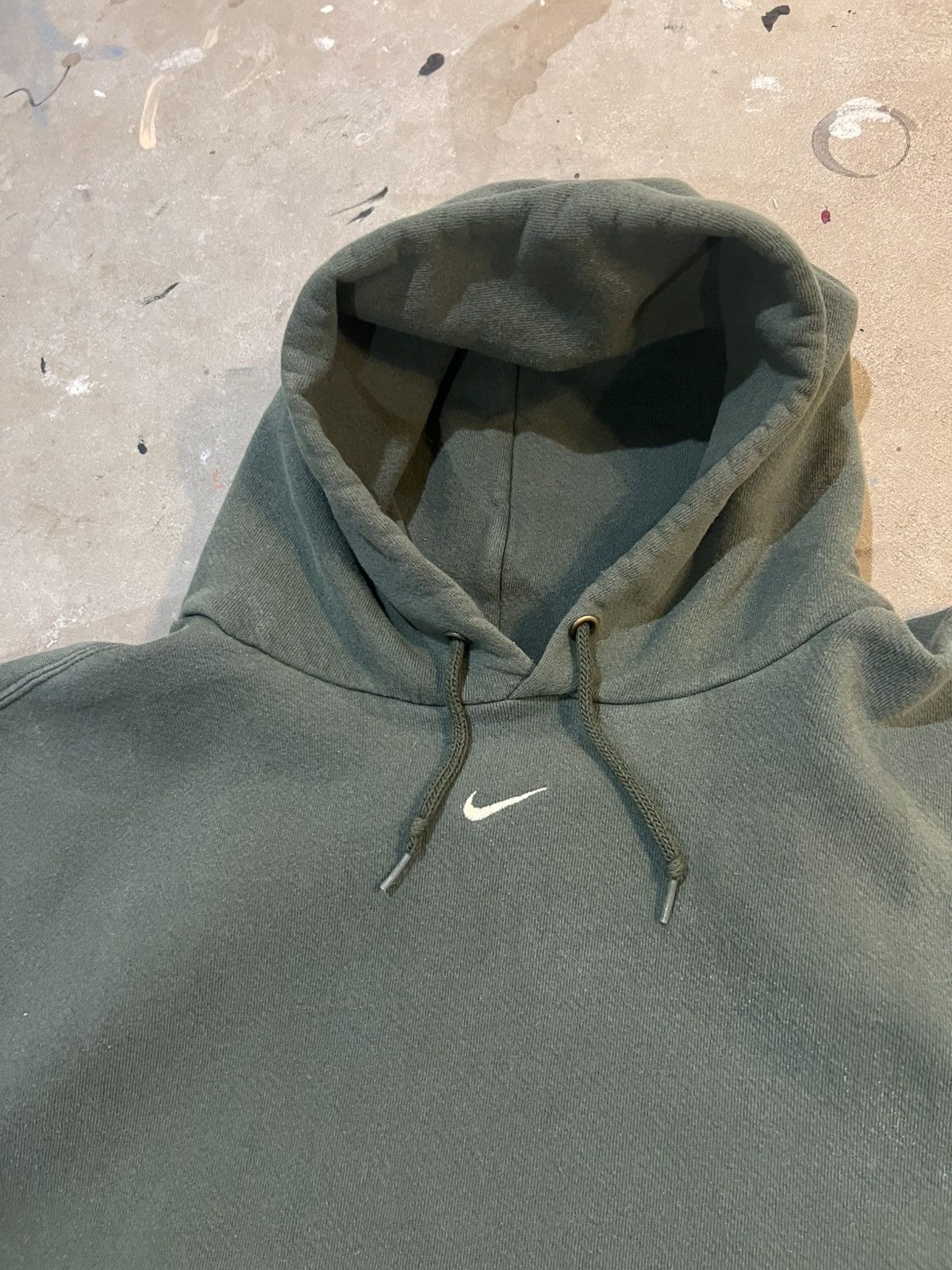 Nike Vintage Olive green Nike center swoosh hoodie - XL Size US XL / EU 56 / 4 - 3 Thumbnail