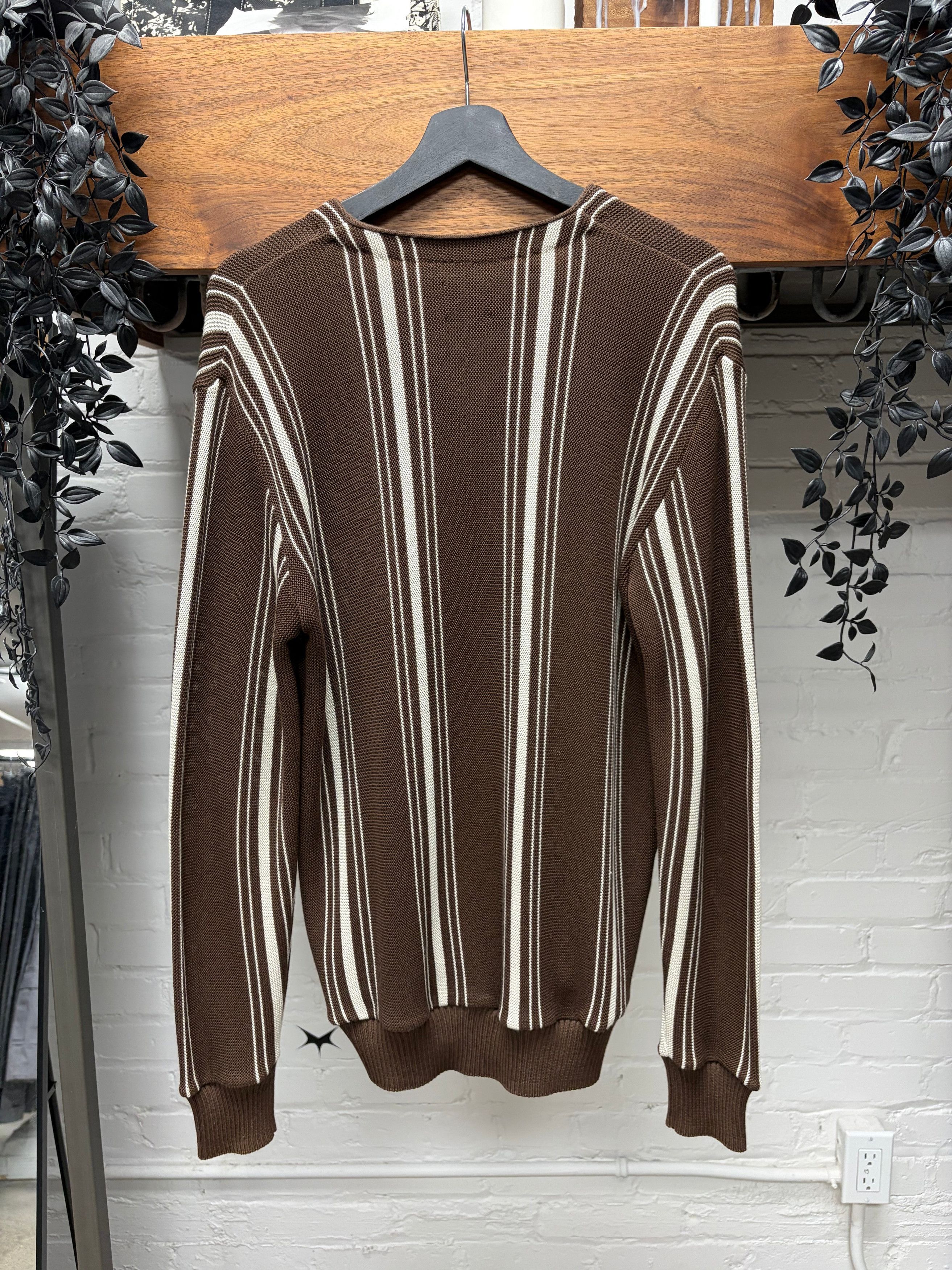 Needles Needles Striped Brown/White Cardigan Size US M / EU 48-50 / 2 - 4 Thumbnail