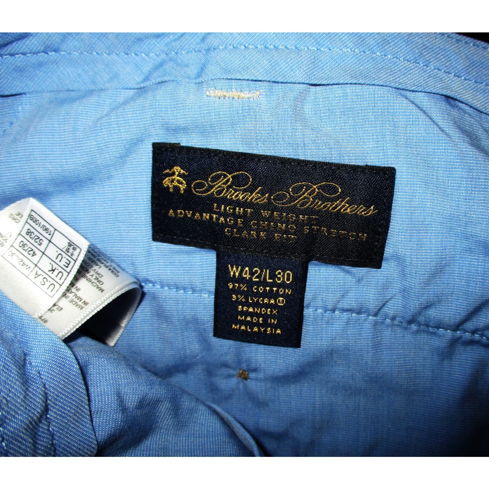 Brooks Brothers BROOKS BROTHERS Tan Advantage Clark Chino Pants Men 42W 30L Regular Straight Flat Front Belt Loops 5-Pocket Cotton Size US 42 / EU 58 - 5 Thumbnail