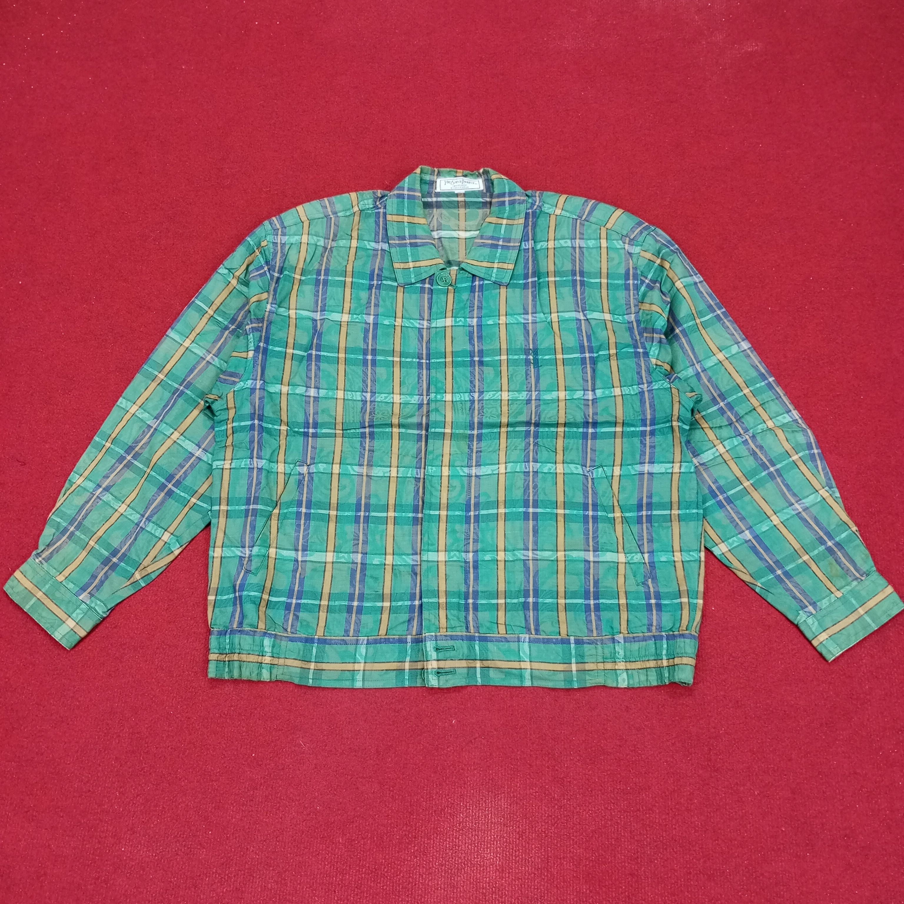 Vintage × Yves Saint Laurent Yves Saint Laurent Small Logo Design Jacket Size US XL / EU 56 / 4 - 1 Thumbnail