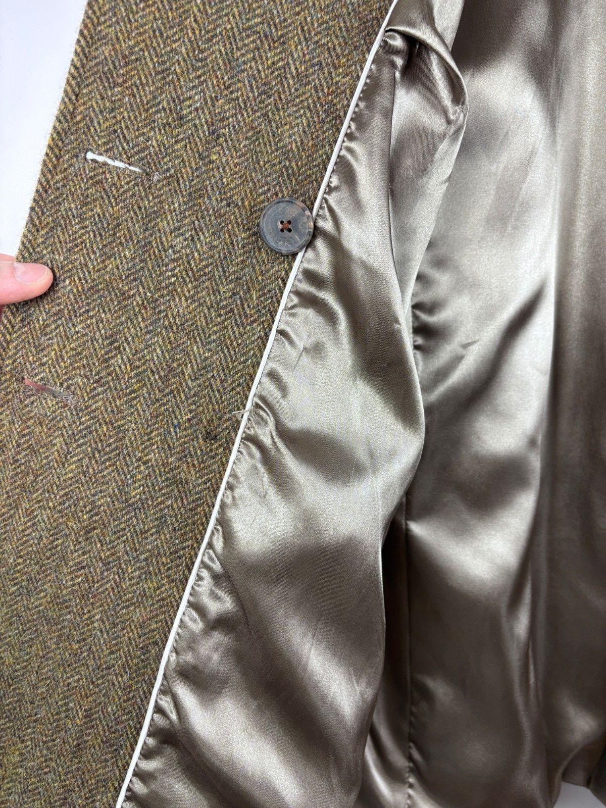 Other House Of Bruar Harris Tweed Wool Double Breasted Coat US 12 Size XL / US 12-14 / IT 48-50 - 7 Thumbnail