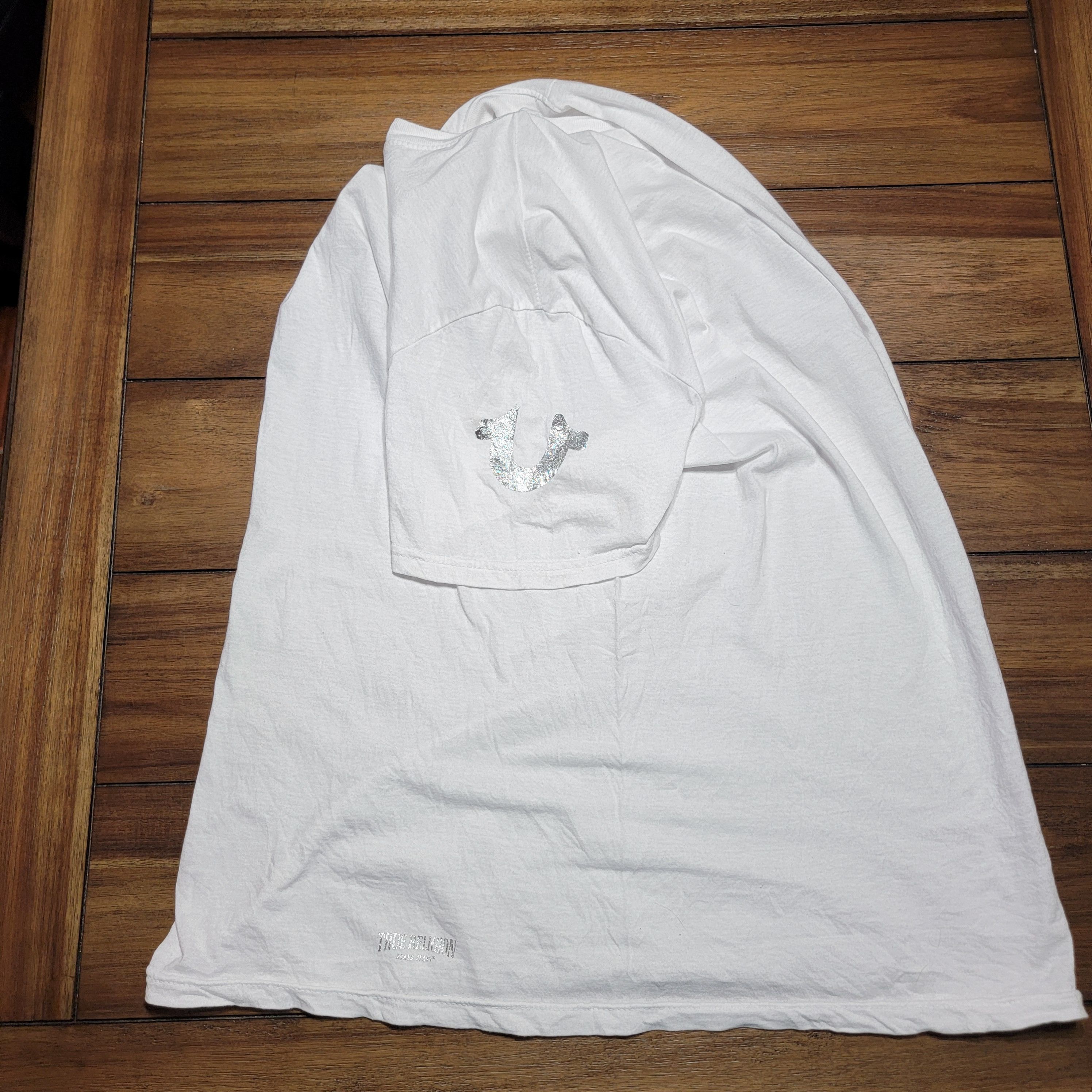 True Religion True Religion Arm Logo SS White Unisex Tee - Size Large Size US L / EU 52-54 / 3 - 3 Thumbnail