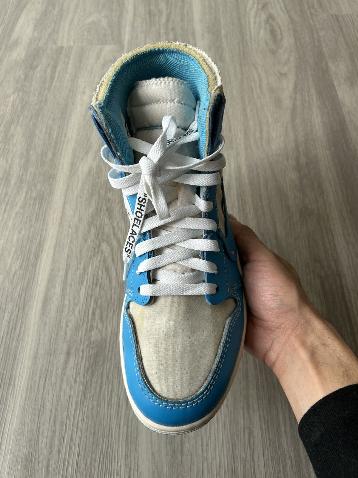 Jordan Brand × Off-White Off-White X Air Jordan 1 High OG UNC Size 8.5 Size US 8.5 / EU 41-42 - 13 Thumbnail