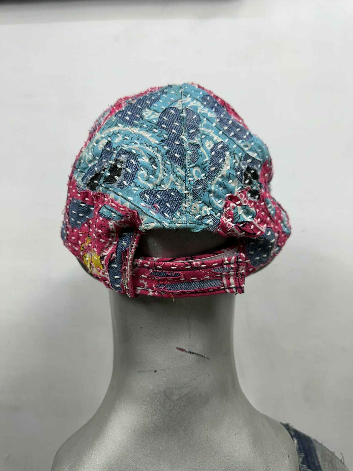 Art Comes First × Handmade Custom Made Distressed Paisley Patchwork Boro hats Size ONE SIZE - 10 Thumbnail