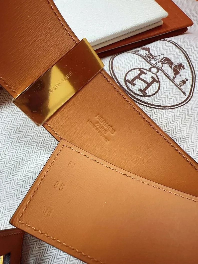 Hermes Hermes CDC Gold Buckle Leather Belt-2506 Size ONE SIZE - 8 Thumbnail