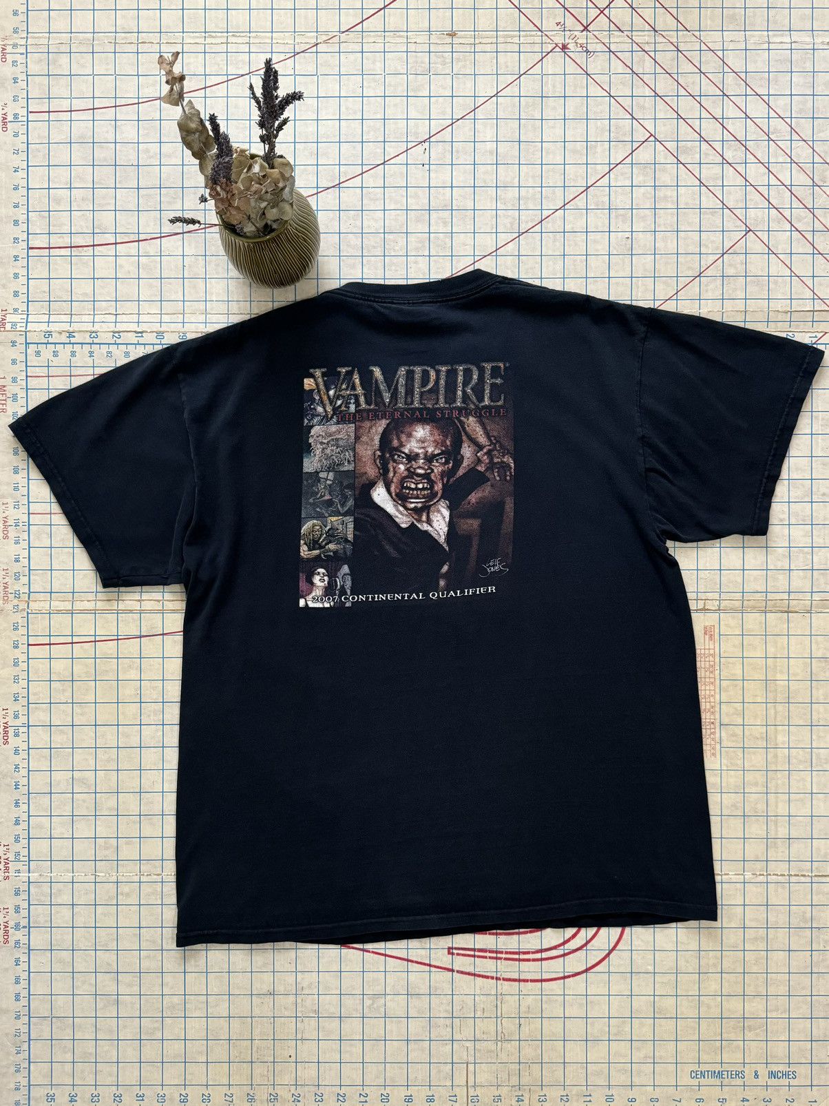 Vintage Vintage Vampire The Eternal Struggle 2007 Finals Graphic Tee Size US XL / EU 56 / 4 - 5 Thumbnail