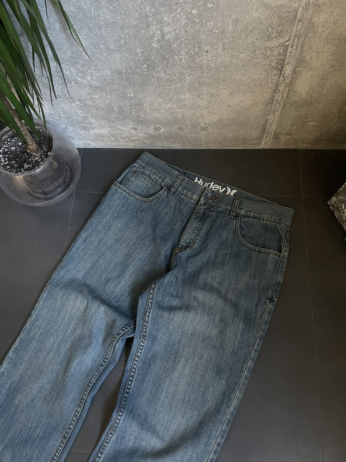 Japanese Brand Vintage Y2K Faded Baggy Skater Cyber Grunge Jeans Balenciaga Size US 33 - 3 Thumbnail