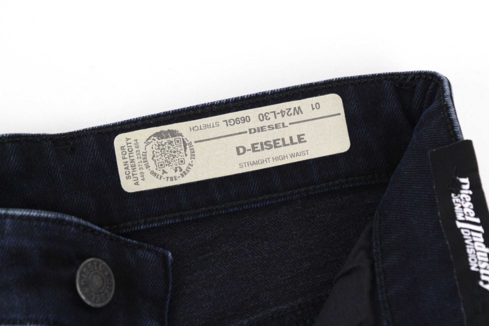 Diesel D-EISELLE 069GL W24/L30 Blue Stretch High Waist Jeans 69894 Size 24" / US 00 / IT 34 - 5 Thumbnail