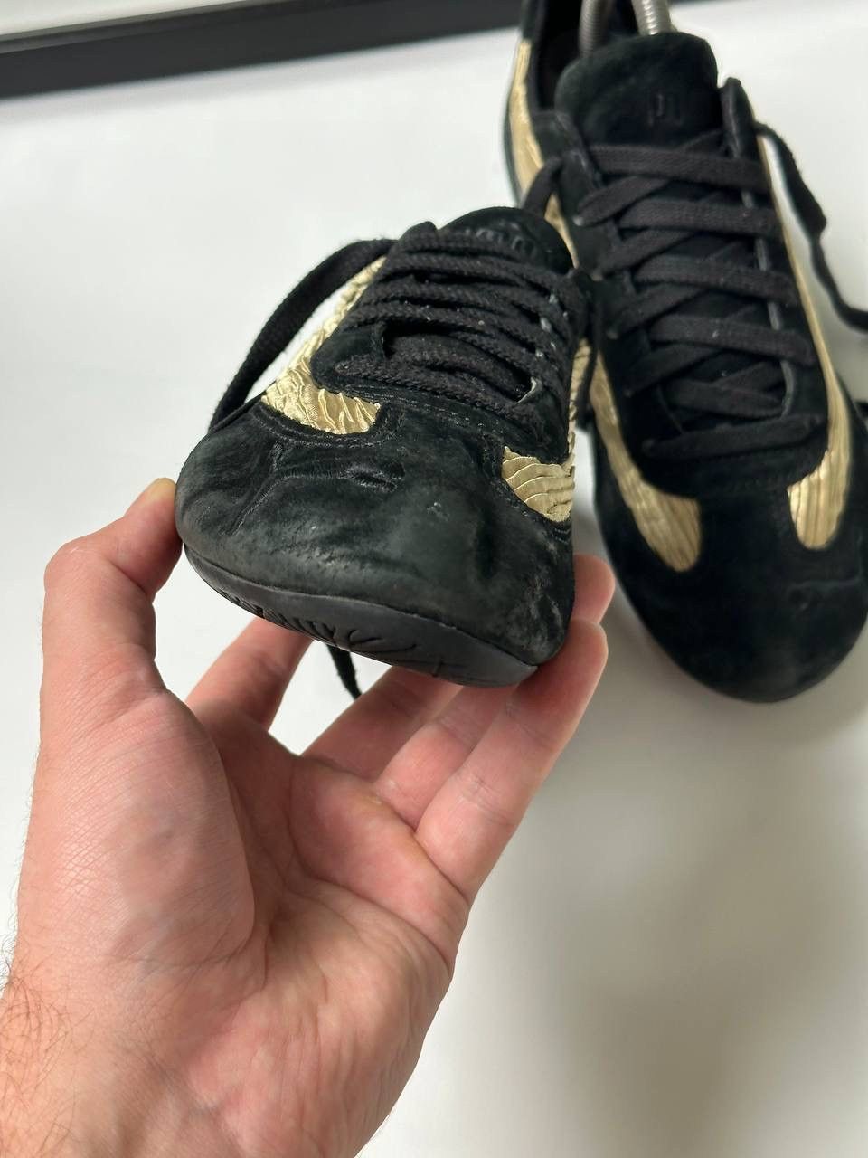 Puma Vintage Rare Puma Speed Cat 00s Shoes Gold/Black Size US 8.5 / IT 38.5 - 5 Thumbnail