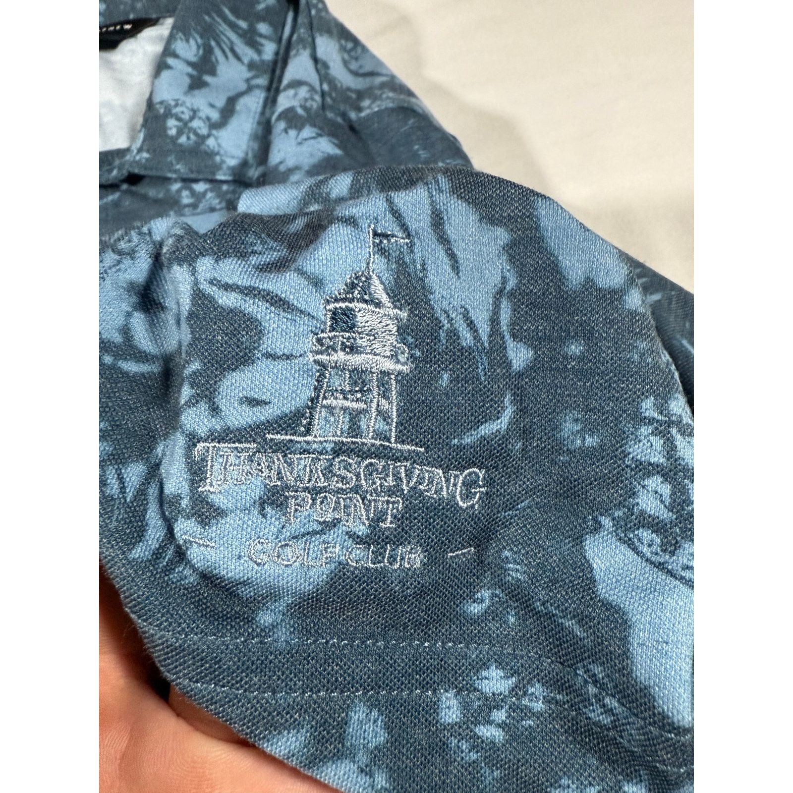 TravisMathew TravisMathew Men’s XL Polo Shirt Blue Pineapple Print Golf Size US XL / EU 56 / 4 - 4 Thumbnail