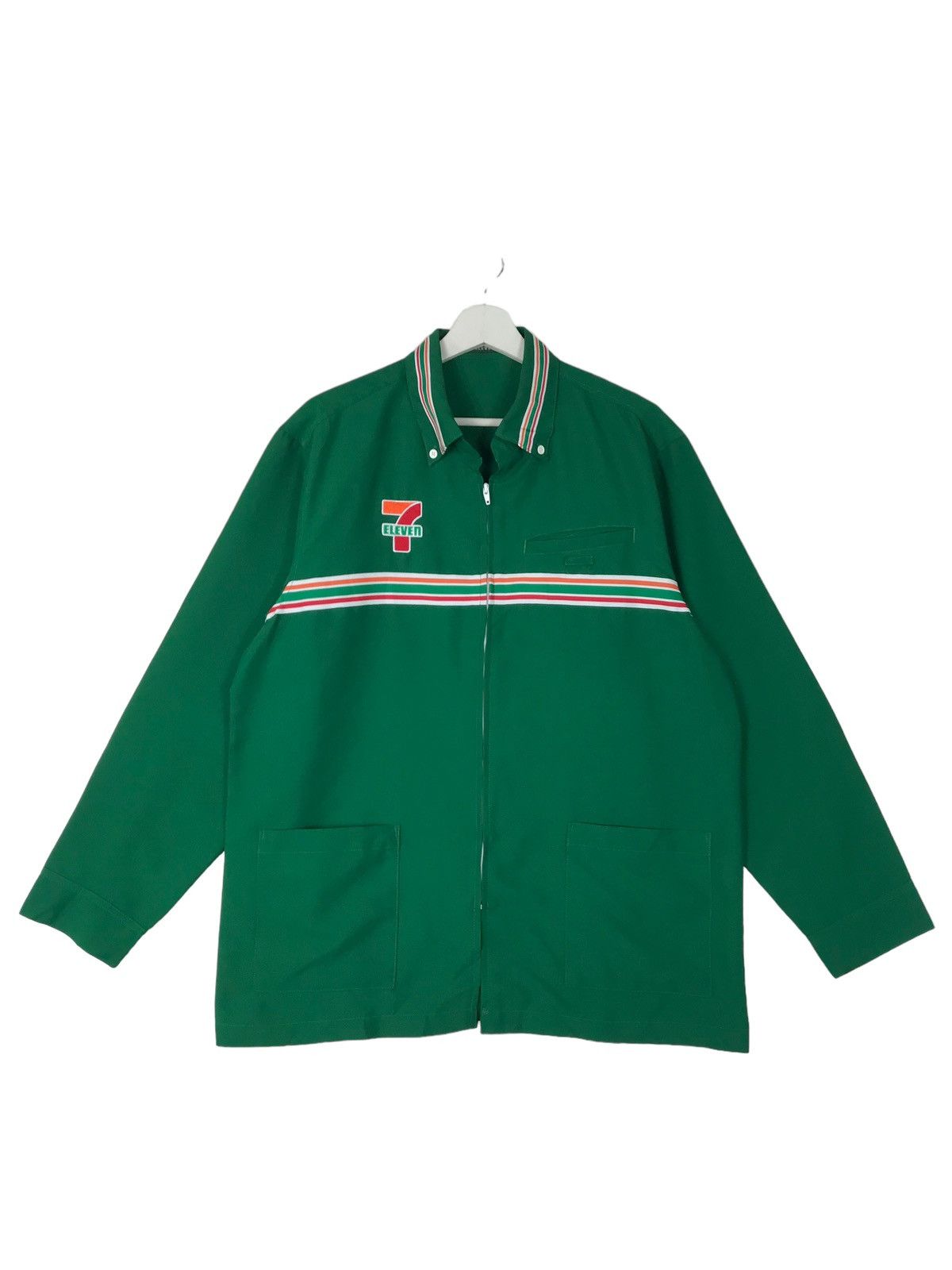 Japanese Brand 💥 VINTAGE 7ELEVEN LONG SLEEVE WORK ZIPPER SHIRTS Size US L / EU 52-54 / 3 - 5 Thumbnail