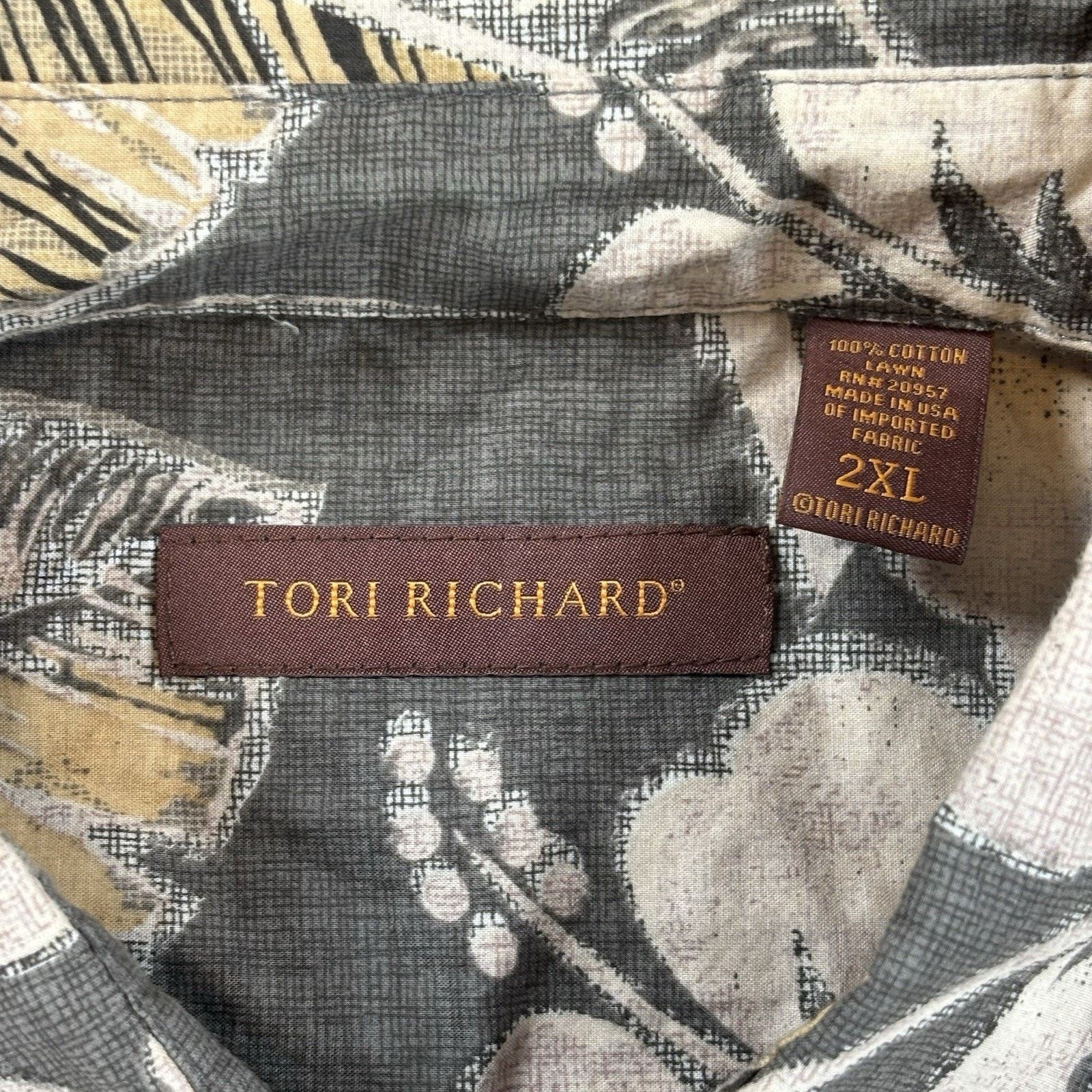 Tori Richard Tori Richard Hawaiian Shirt Mens XXL Floral Cotton Lawn USA Size US XXL / EU 58 / 5 - 3 Thumbnail