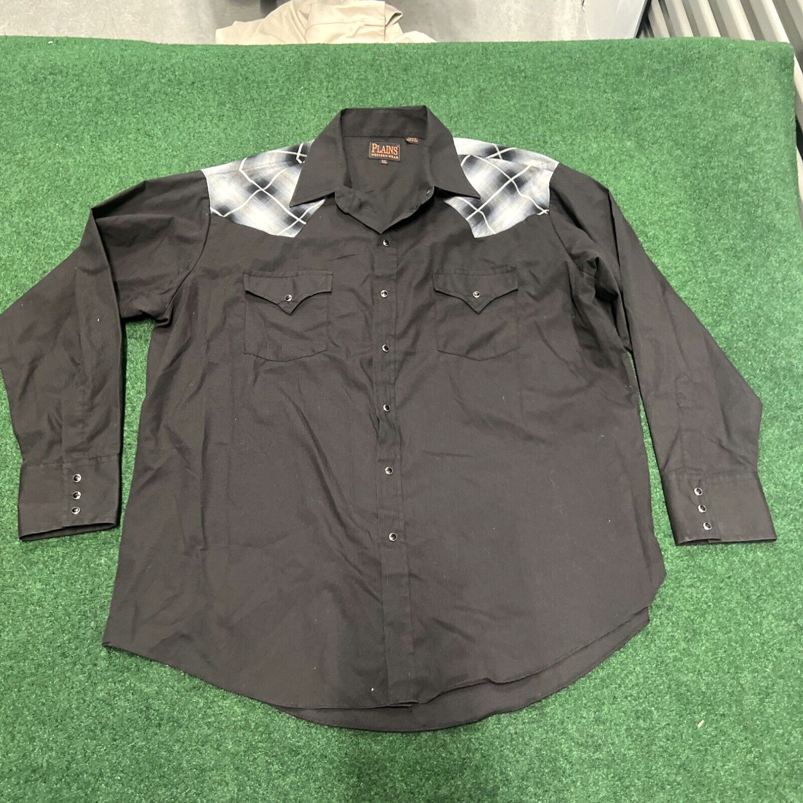 Vintage Vintage Plains Shirt Adult XL Western Wear Pearl Snap Cowboy Embroidered Mens Size US XL / EU 56 / 4 - 1 Thumbnail