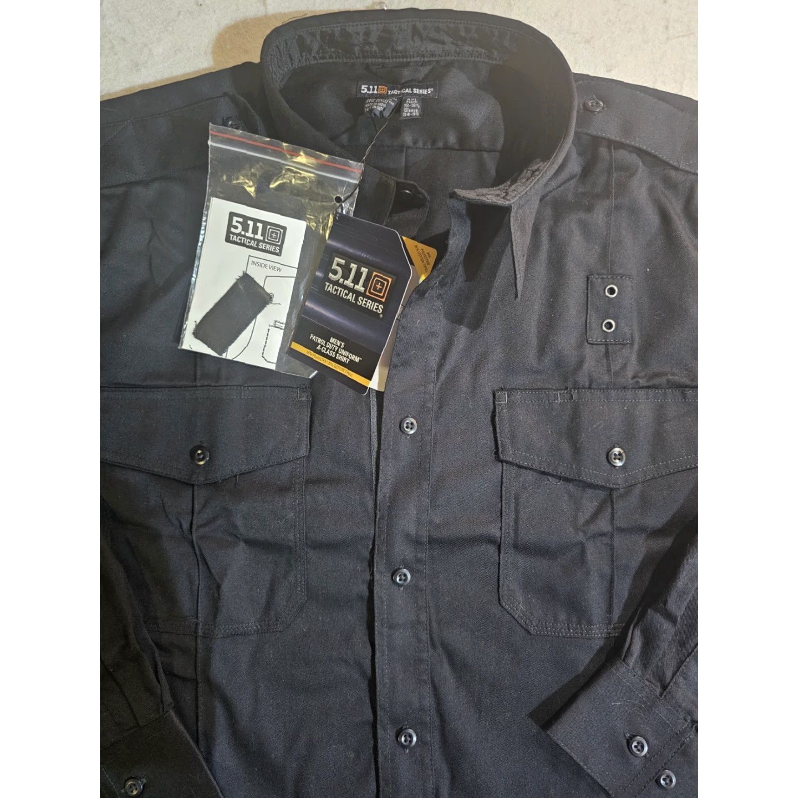 Vintage NWT 5.11 Tactical Station Shirt A-Class Long Sleeve Mens 2XL Black Button-Up Size US XXL / EU 58 / 5 - 6 Thumbnail