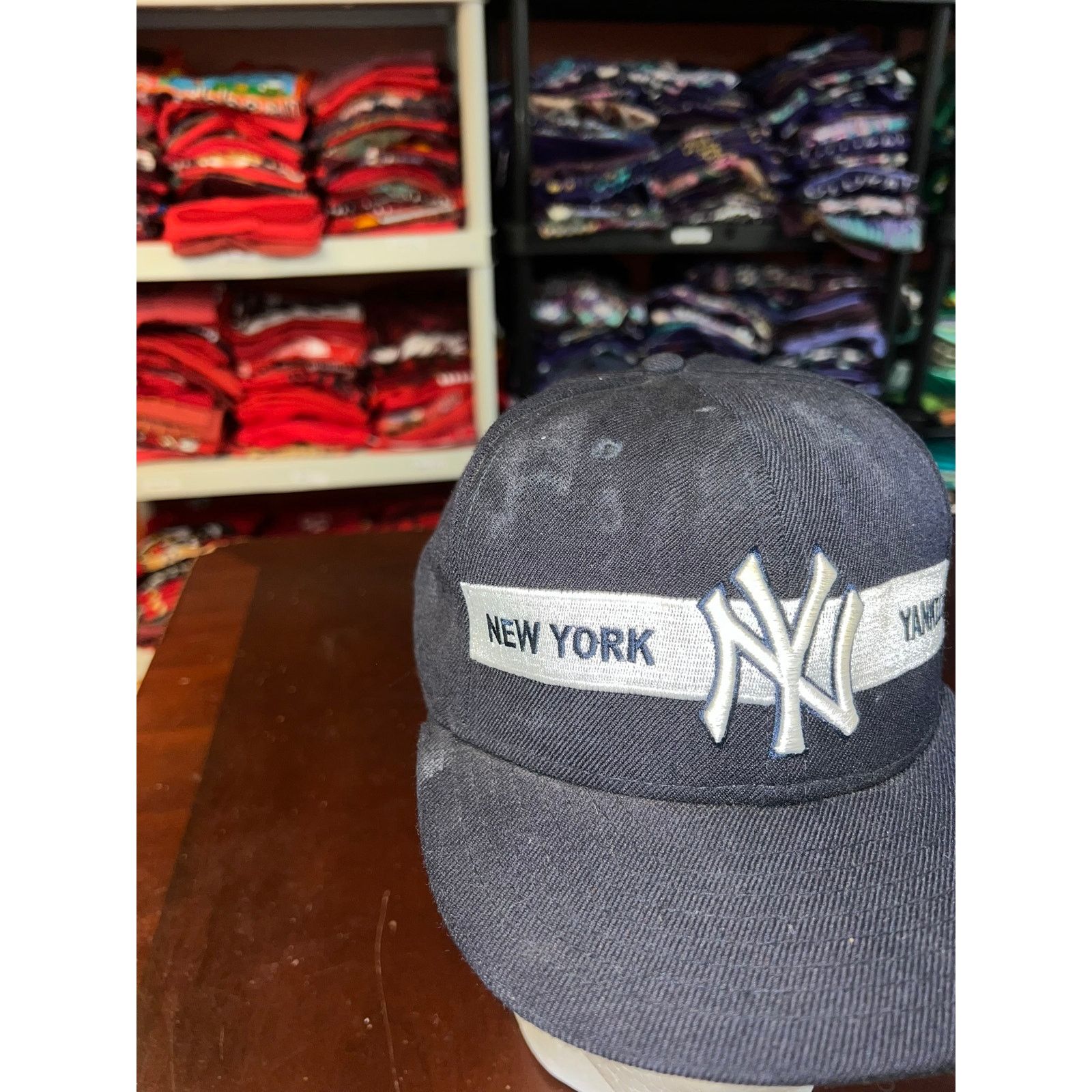 Vintage New York Yankees Hat New Era MLB Baseball Snapback Cap Faded Size ONE SIZE - 2 Thumbnail