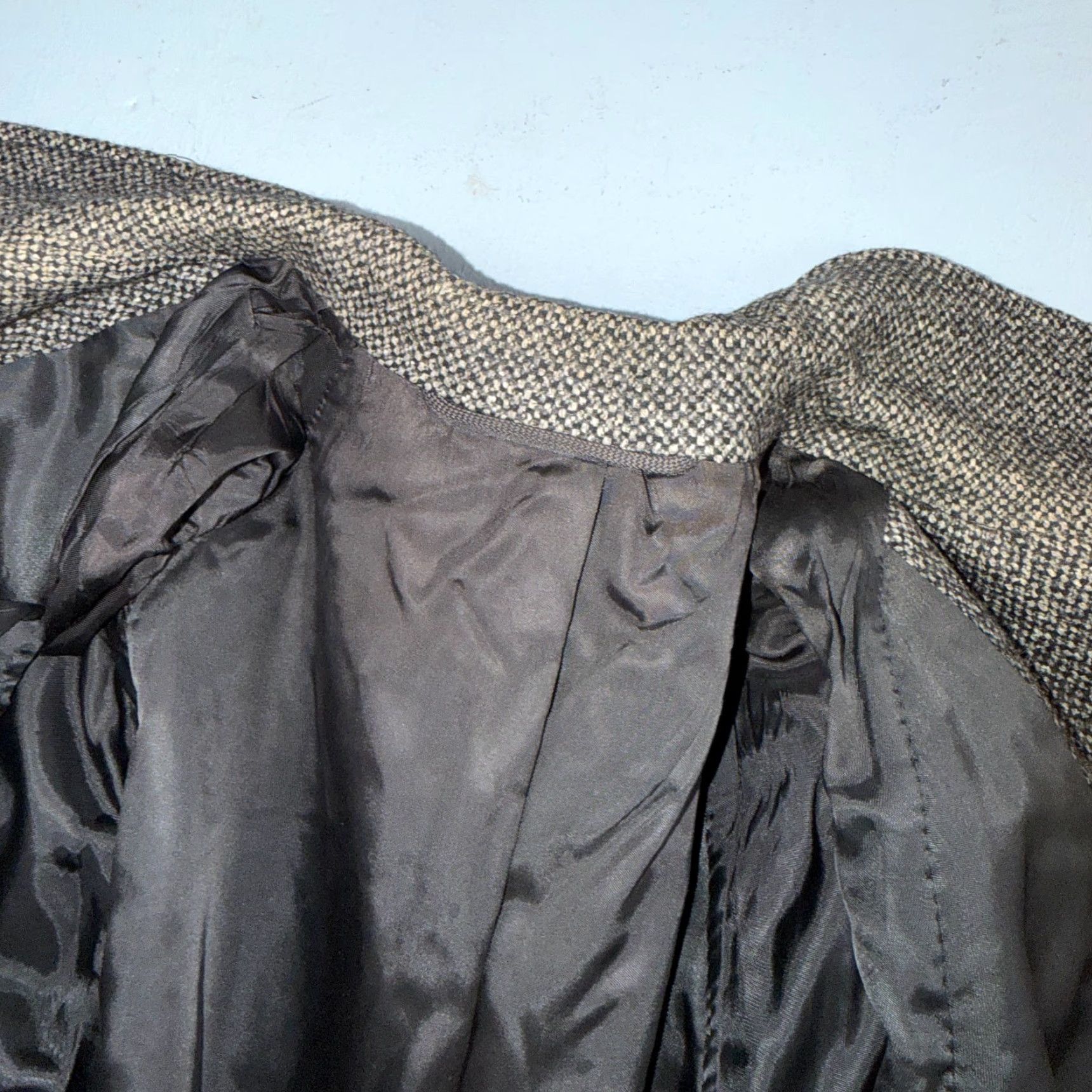 Vintage VINTAGE Lord Saxony Coat Trench Men's Wool Tweed Overcoat Long 42 Gray 1950s 1960s Retro Winter Mens Size US XS / EU 42 / 0 - 7 Thumbnail