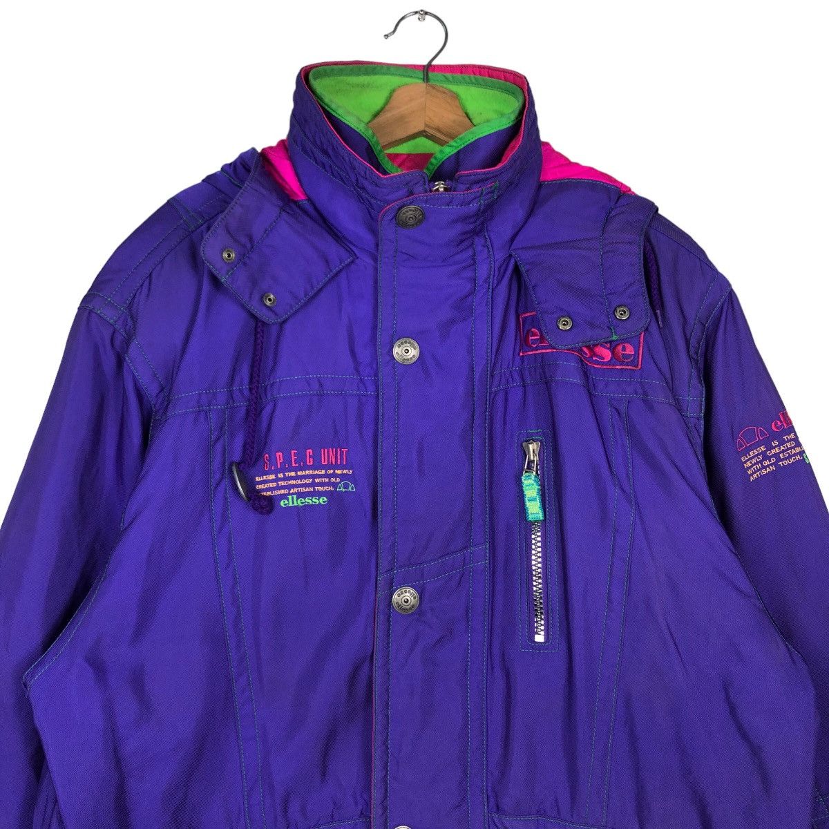 Japanese Brand 🔥Vintage Ski Jacket Multi Colour Ellesse Italy Cargo Pocket Size US M / EU 48-50 / 2 - 3 Thumbnail