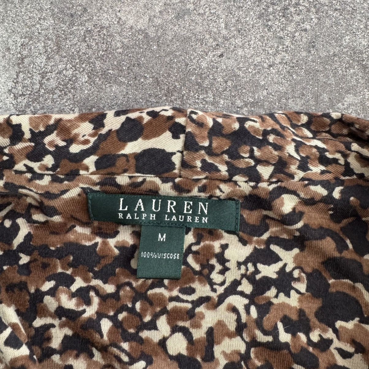 RRL Ralph Lauren × Ralph Lauren × Vintage Lauren Ralph Lauren Vintage Leopard Printed Boho Blouse Size M / US 6-8 / IT 42-44 - 8 Thumbnail