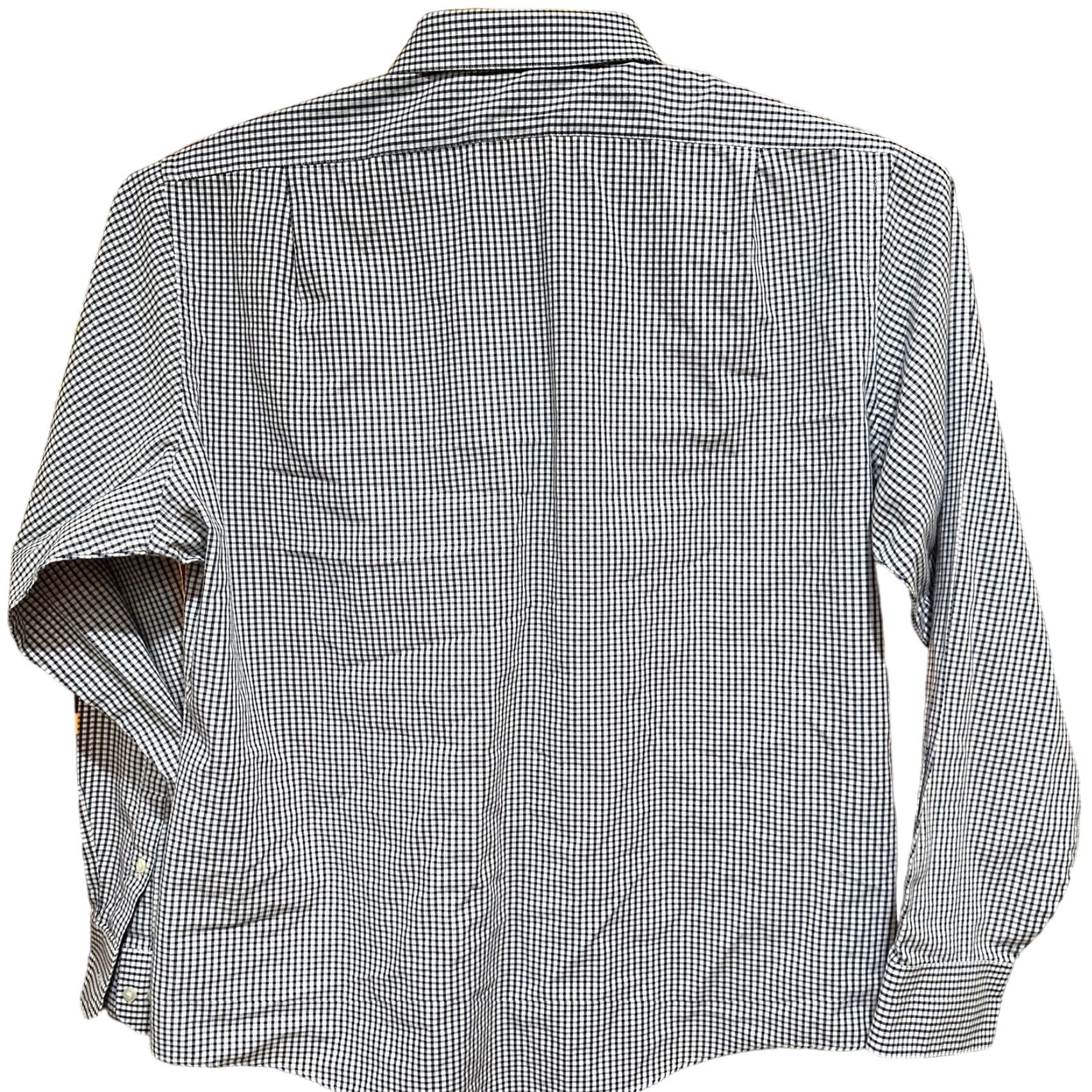 Van Heusen Van Heusen Shirt Men 18 Blue White Checkered Cotton Wrinkle Free Gingham Shirt Size US XXL / EU 58 / 5 - 3 Thumbnail