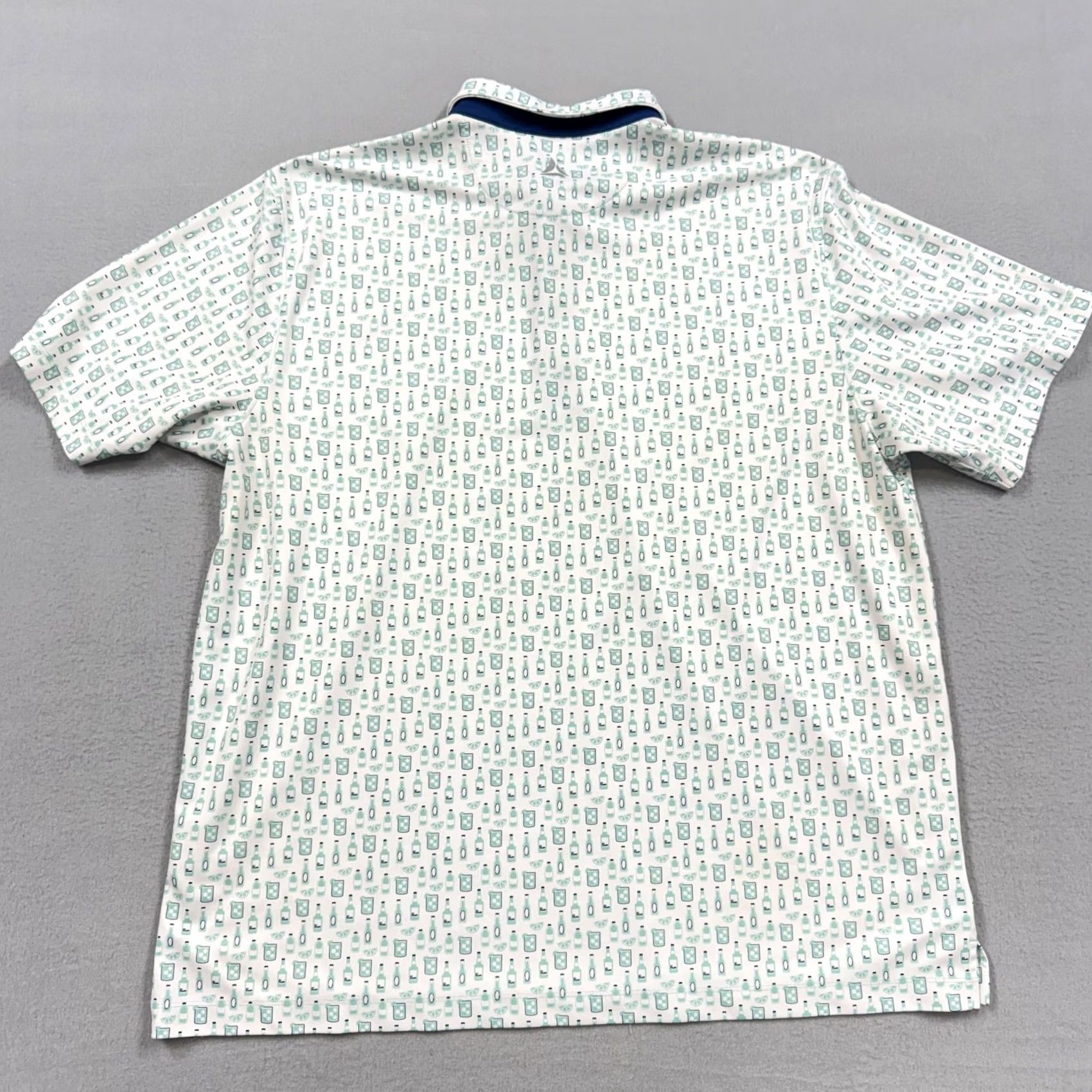 Vintage Bermuda Sands Polo Shirt Mens XL White Cocktail Print Golf Performance Summer Size US XL / EU 56 / 4 - 4 Thumbnail