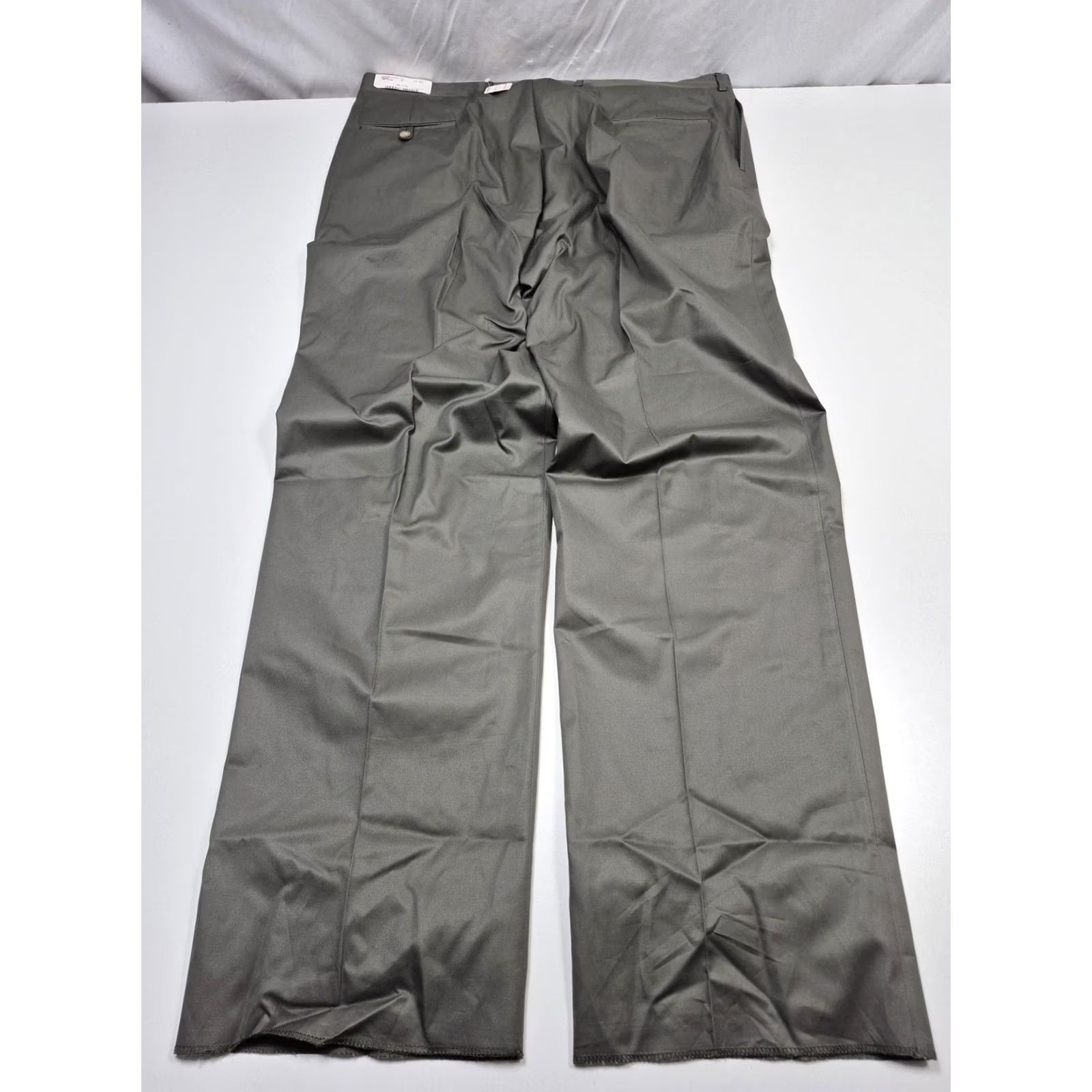 Vintage VTG Corbin Dress Pants Mens 44x36 Gray Cotton Pleated Straight Unhemmed USA Size US 44 / EU 60 - 5 Thumbnail