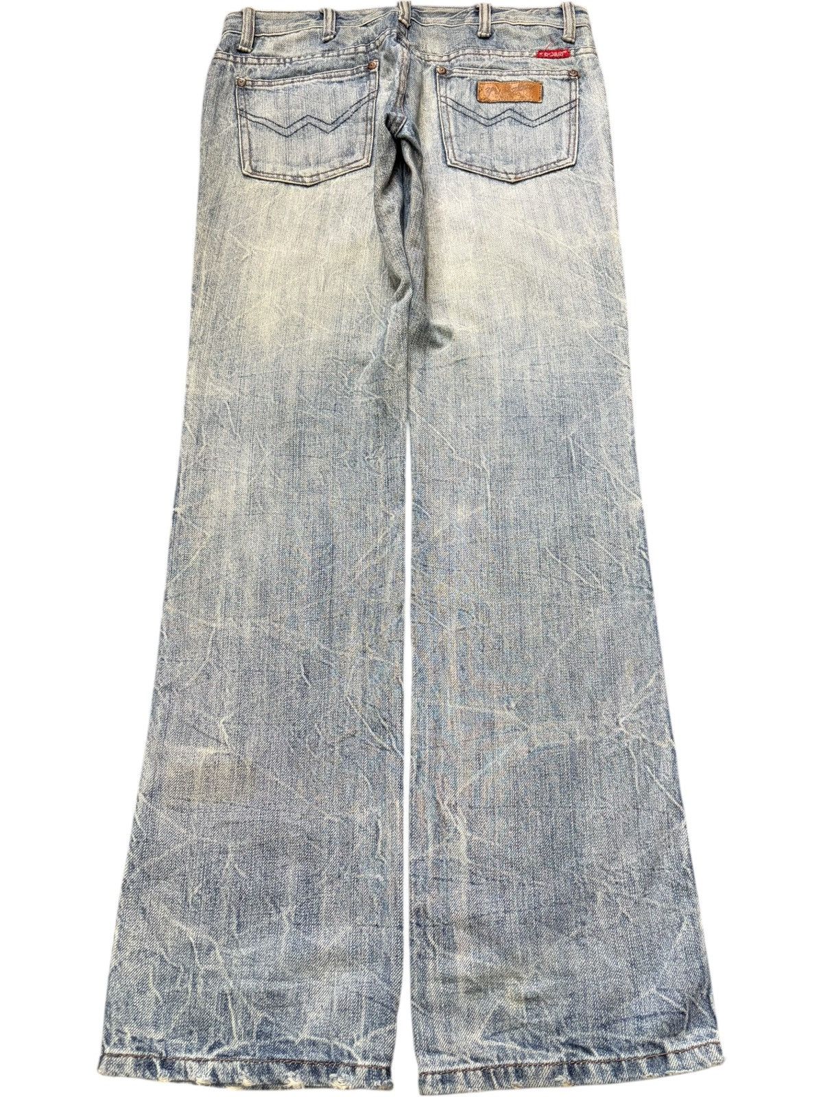 Wrangler Vintage Japanese Brand Mud Wash Distressed Jeans Size 32" / US 10 / IT 46 - 2 Thumbnail