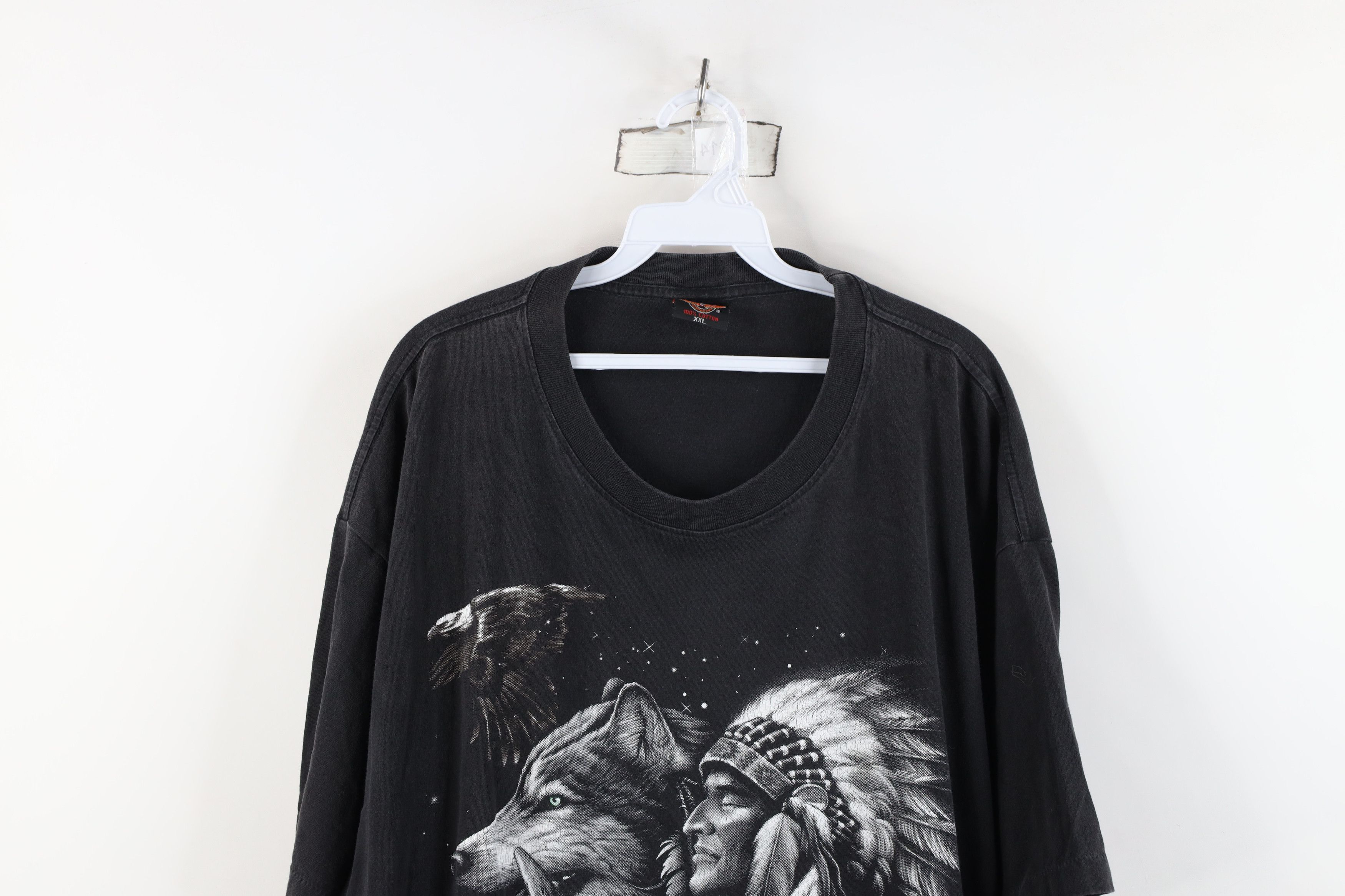 Vintage Vintage 90s Streetwear Wolf Eagle All Over Print T-Shirt Size US XXL / EU 58 / 5 - 2 Thumbnail