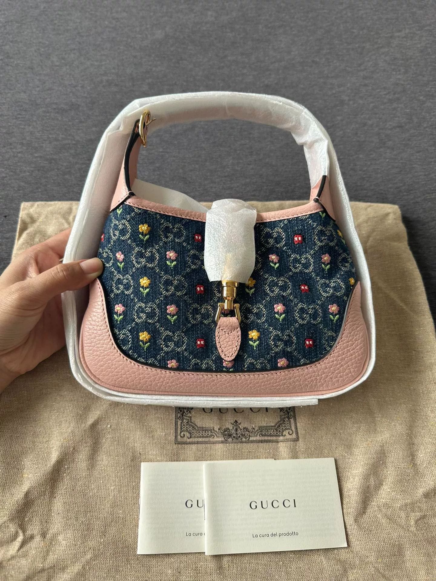 Gucci Gucci Limited 1961 Jackie Blue Pink Size ONE SIZE - 1 Thumbnail