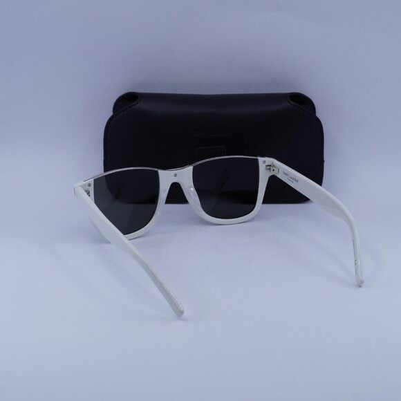 Saint Laurent Paris Saint Laurent SL 51 CUT 003 Sunglasses Ivory/Silver Square Size ONE SIZE - 9 Thumbnail
