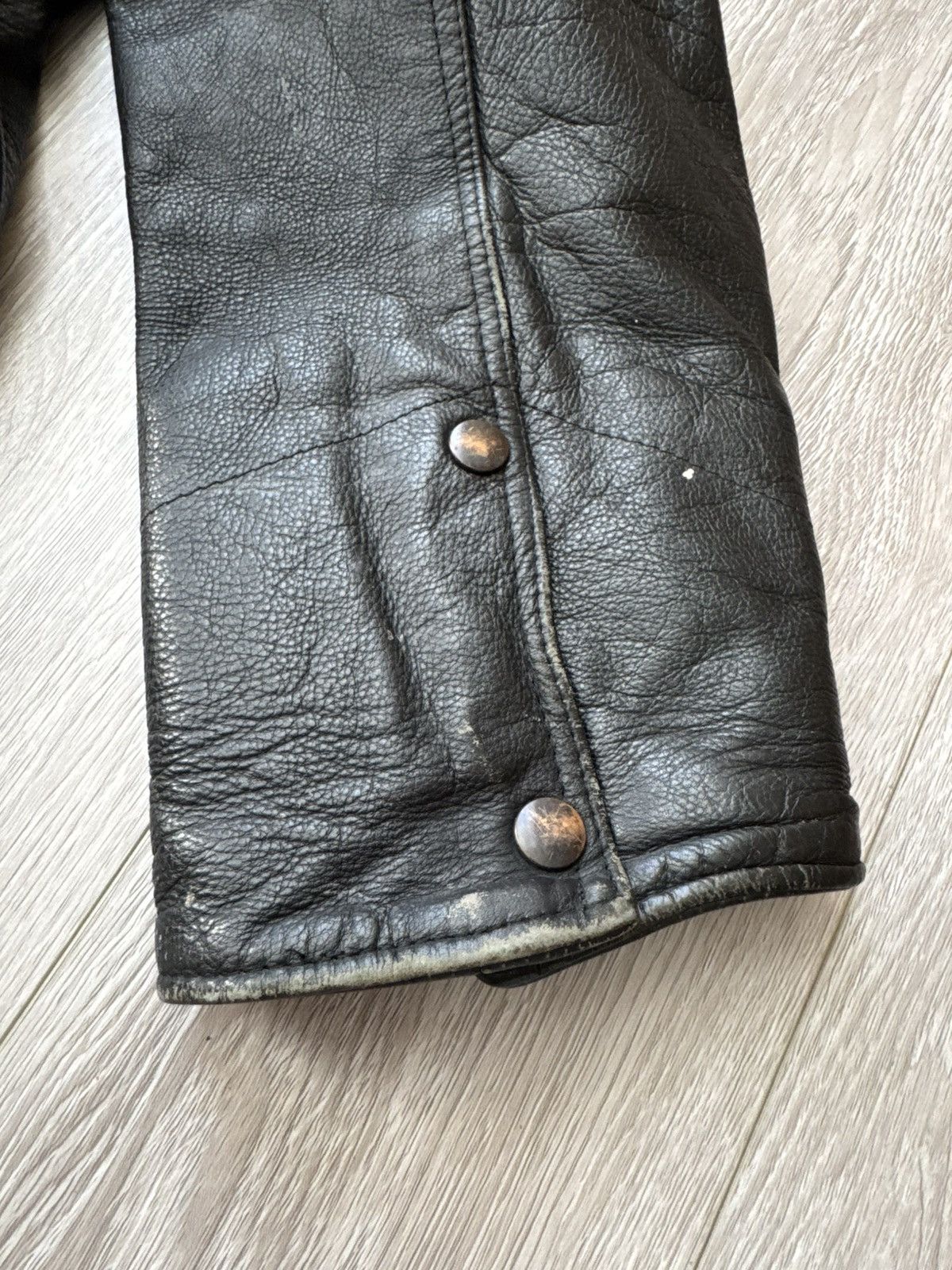 Genuine Leather Vintage Leather Jacket Ramones Biker Rare Punk Rock Rare Size US M / EU 48-50 / 2 - 15 Thumbnail