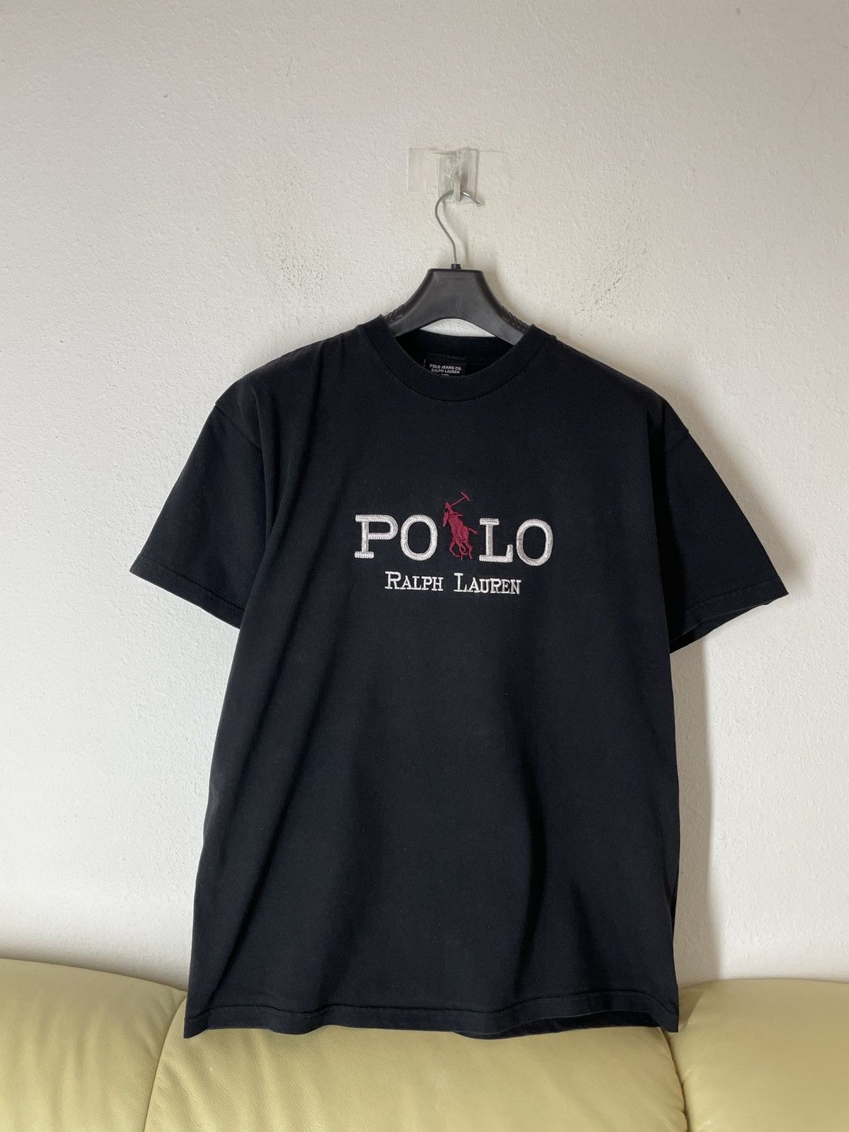 Polo Ralph Lauren Vintage 90s Polo Jeans co ralph lauren USA T shirt big logo Size US XL / EU 56 / 4 - 1 Thumbnail